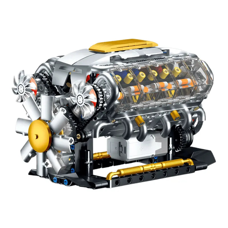 Motorised V8 Engine 691pcs-0