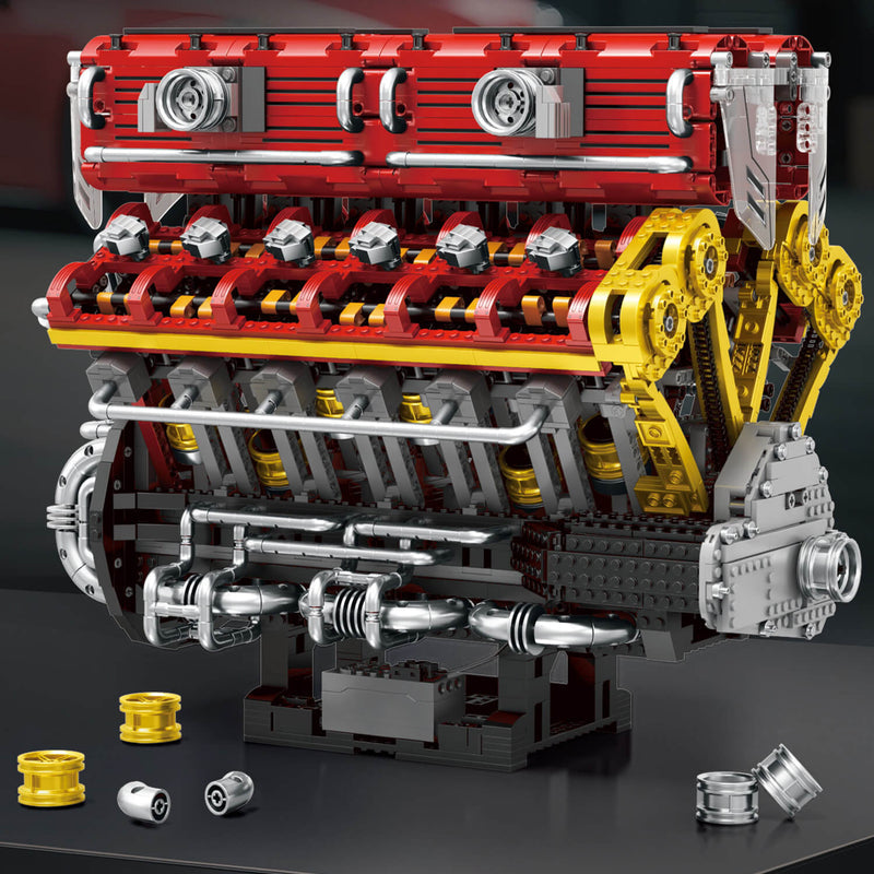The Ultimate Italian Supercar V12 Engine 4718Pcs-1