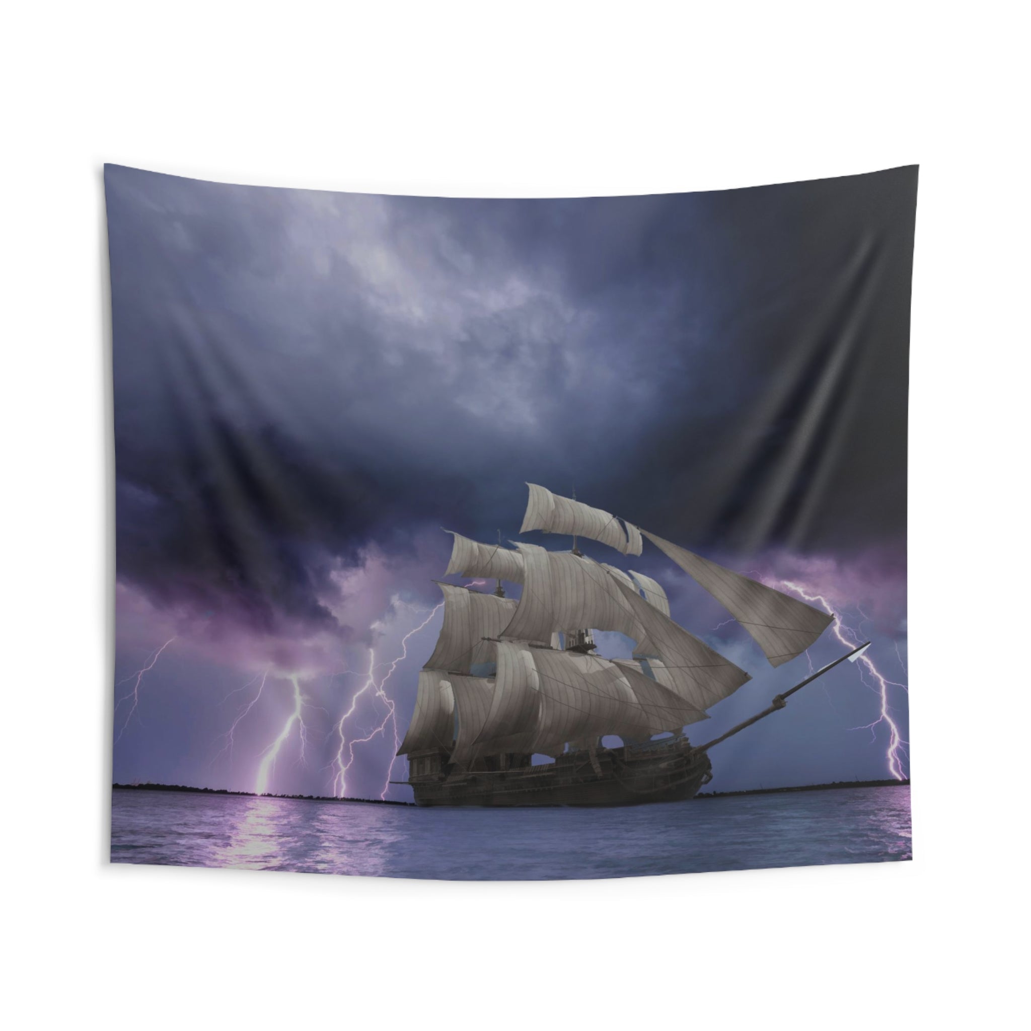 Lightning & Storm ship Tapestry-1