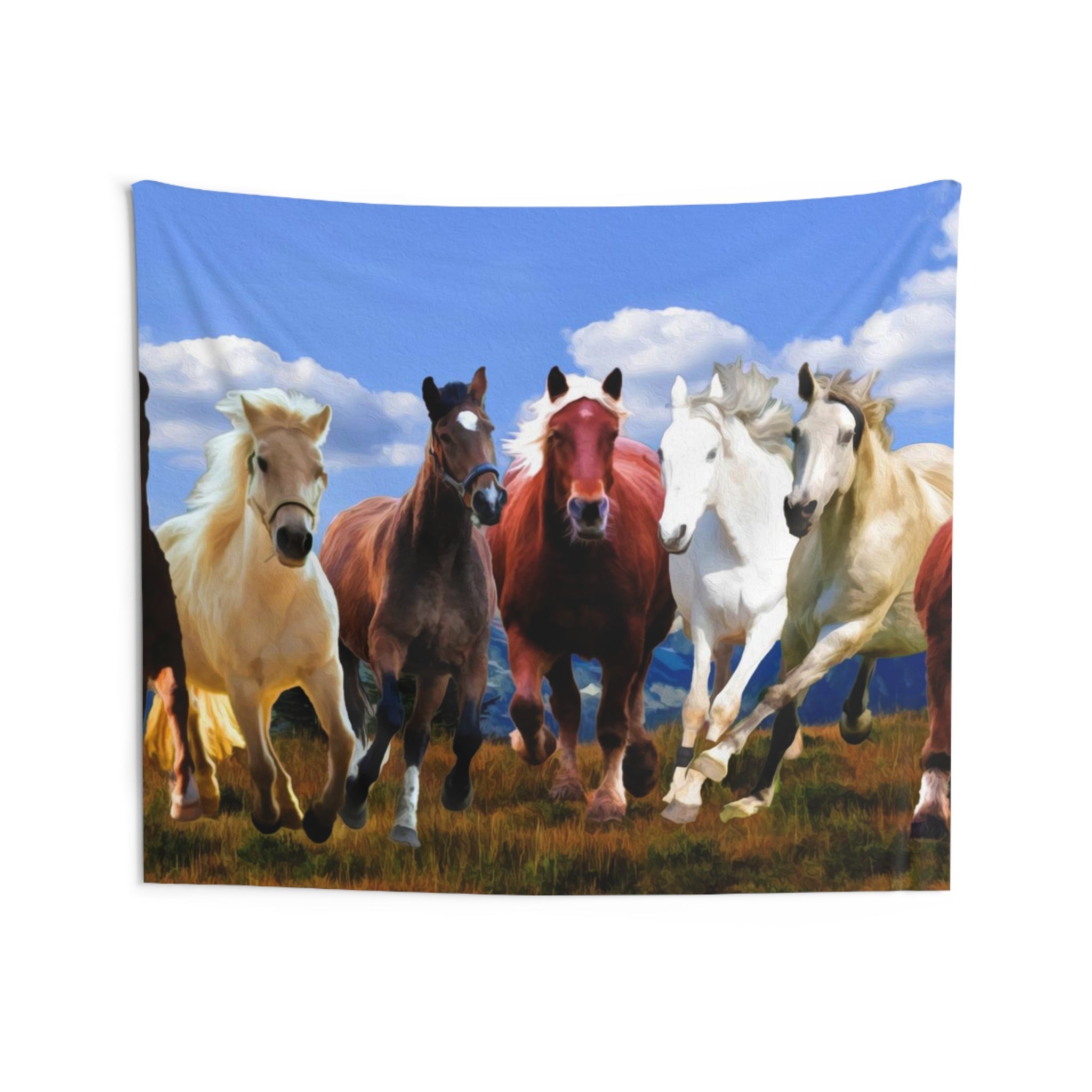 Seven Running Horse Tapestry-3