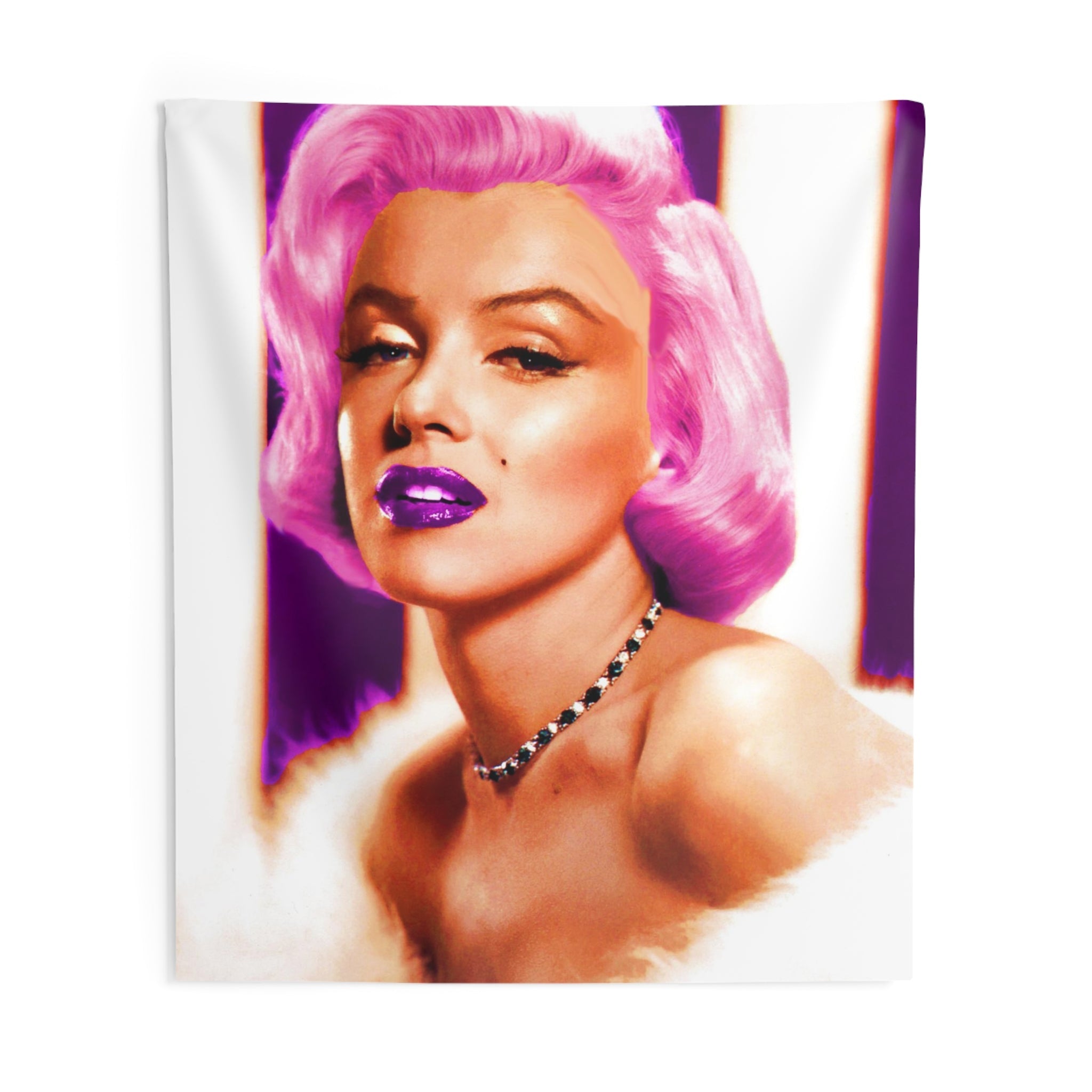 Marilyn Purple Hair Tapestry-3