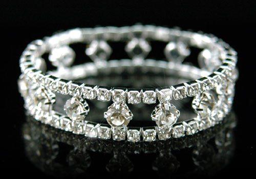 Bridal Fashion Stylish Clear Rhinestone Bracelet XB013-0