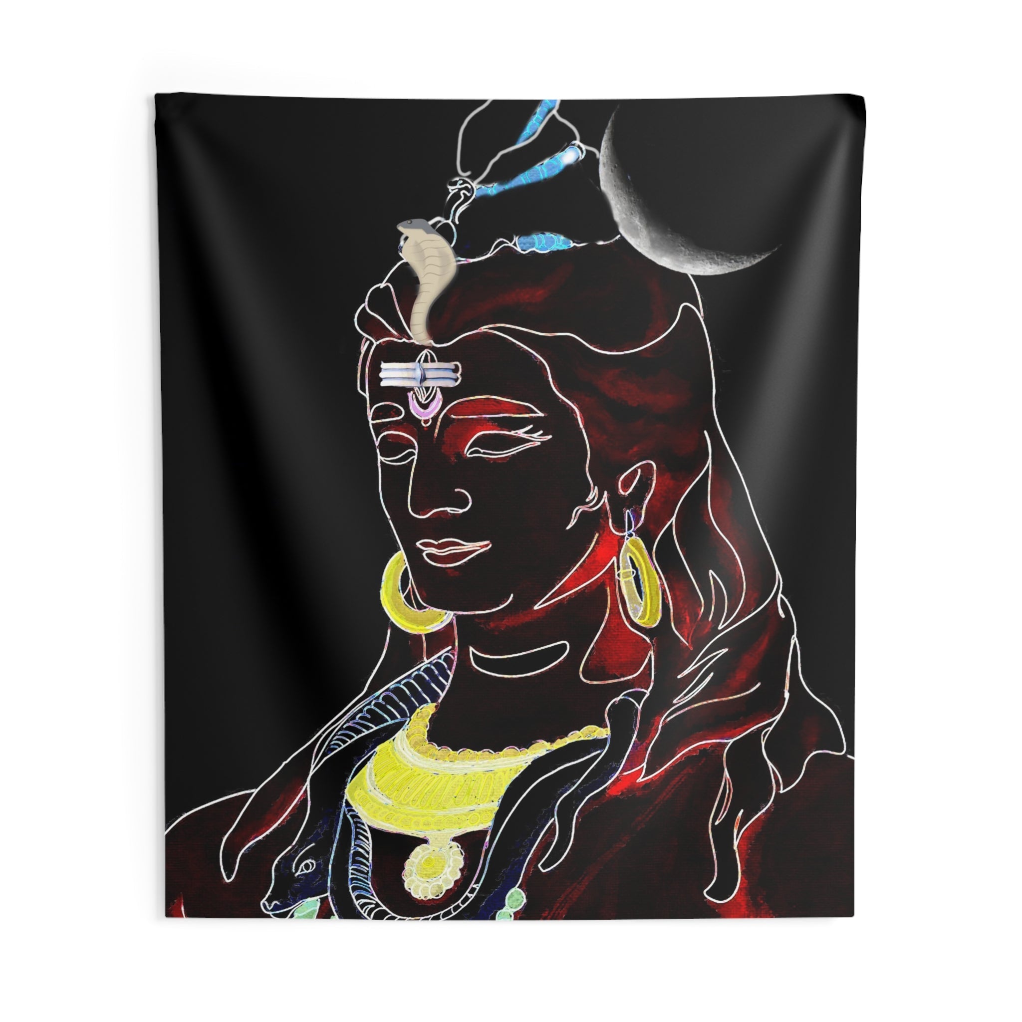 Shiva Glow in Dark Tapestry-3