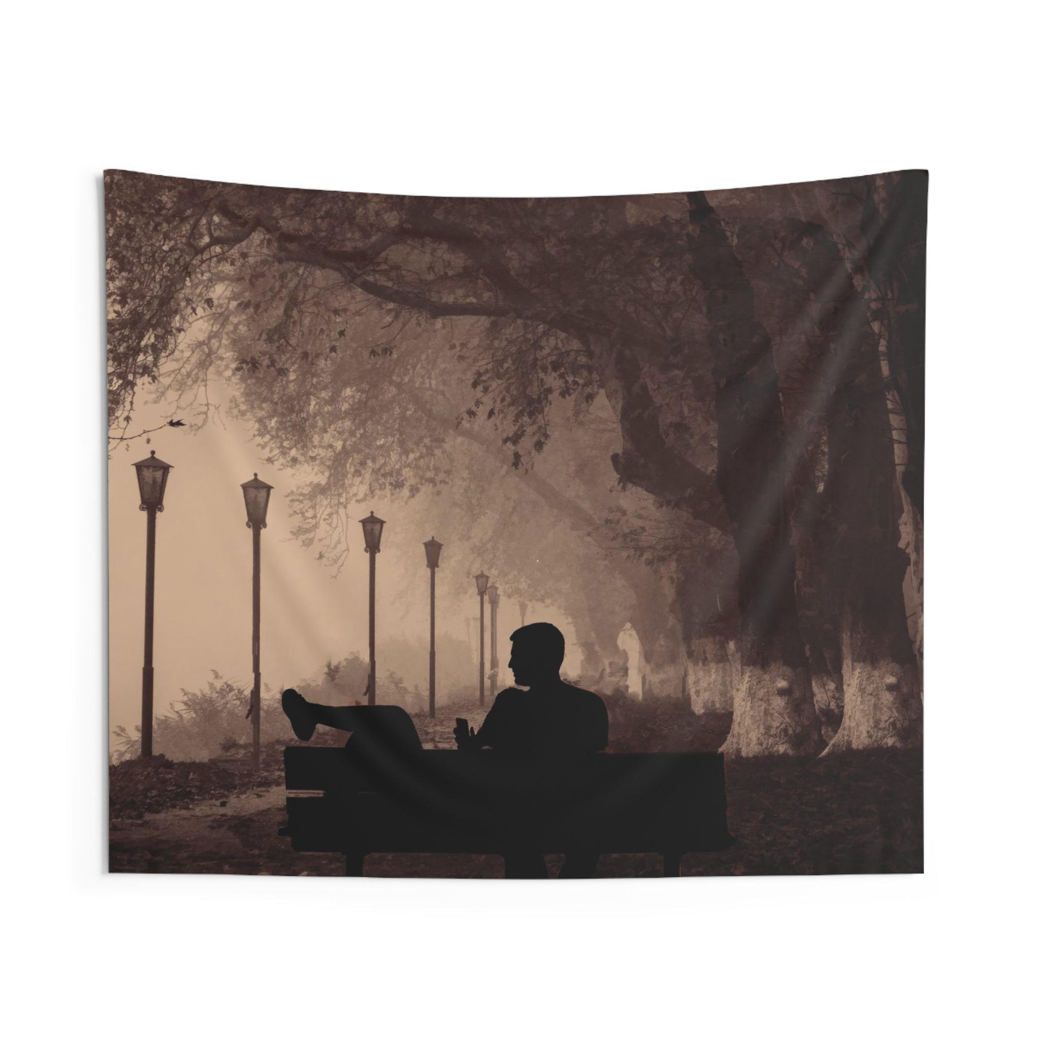 Street light Greece Tapestry-0