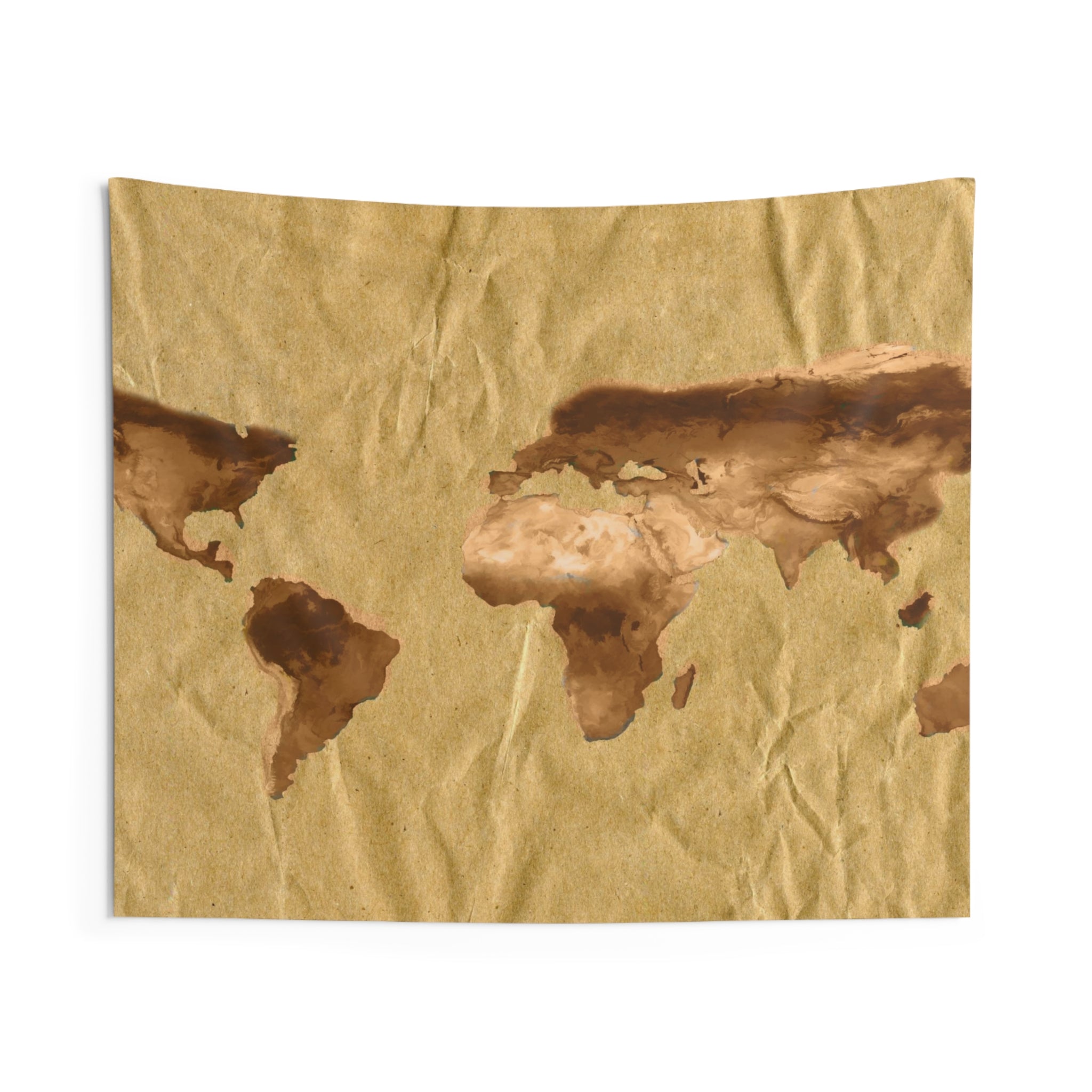 Brown Worldmap Tapestry-0