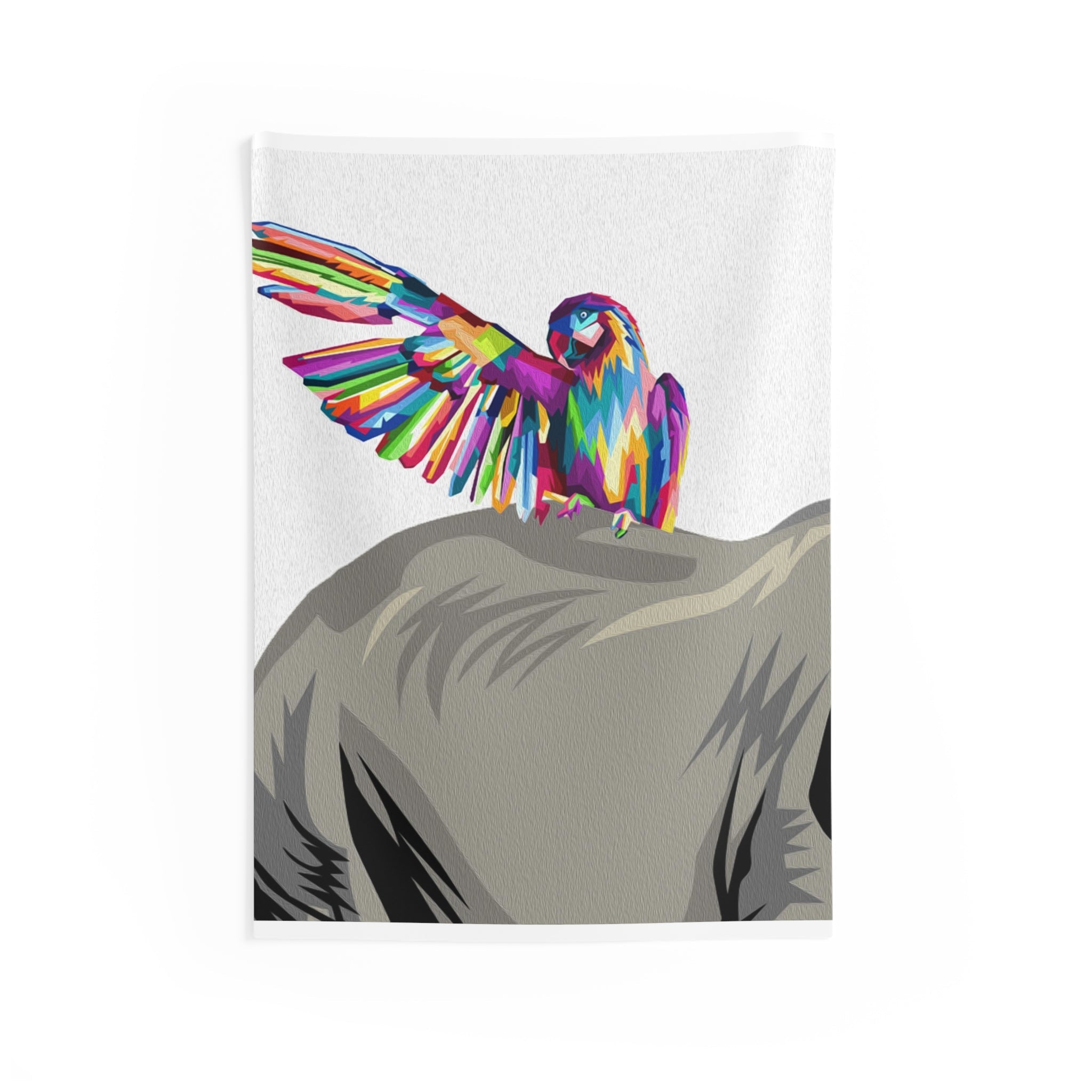 Elephant Parrot Tapestry-1