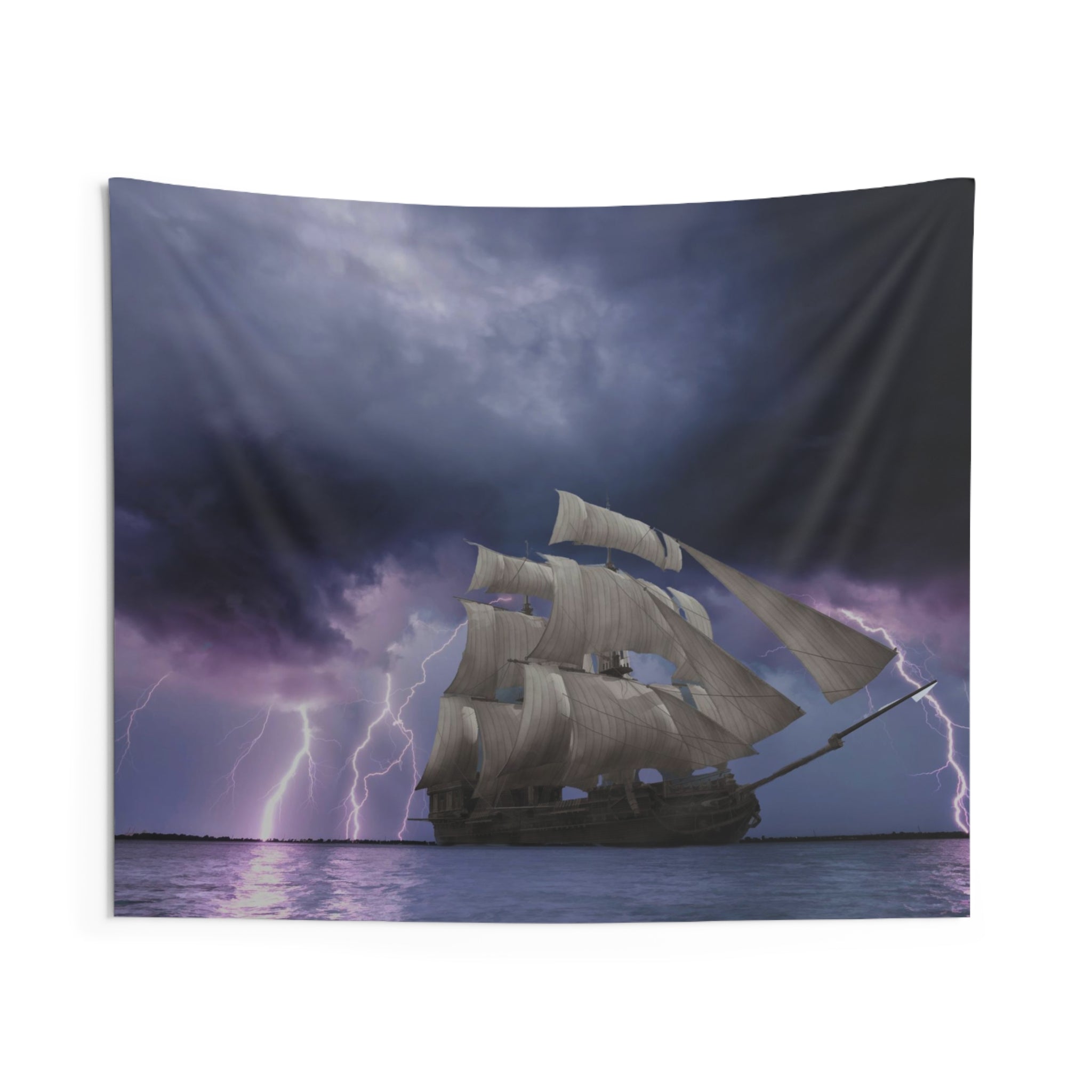Lightning & Storm ship Tapestry-0