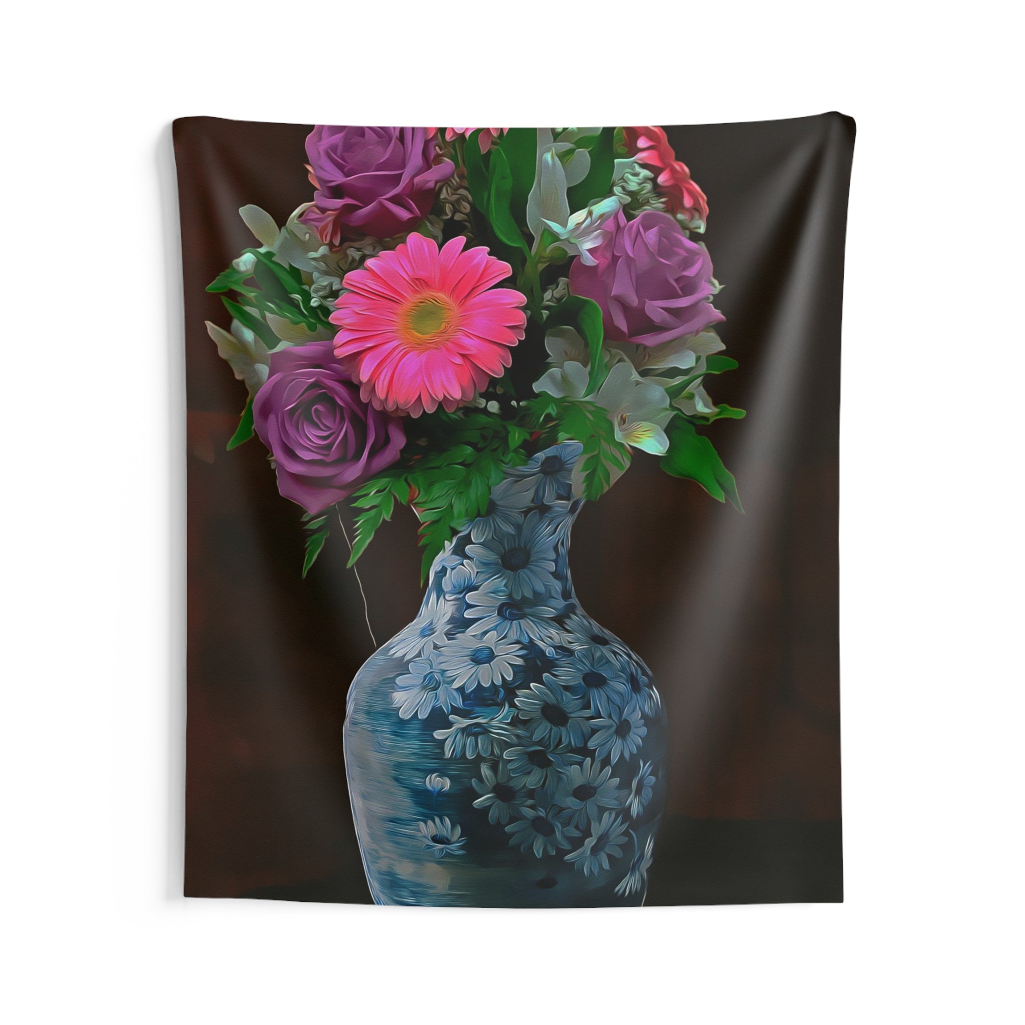 Flower Vase Art Tapestry-2