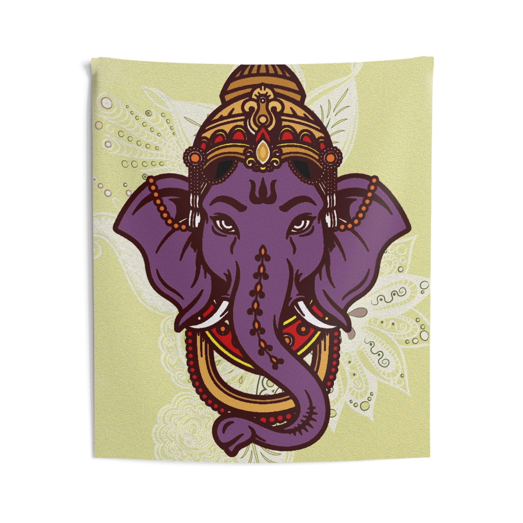 Ganesha Purple Face Tapestry-1