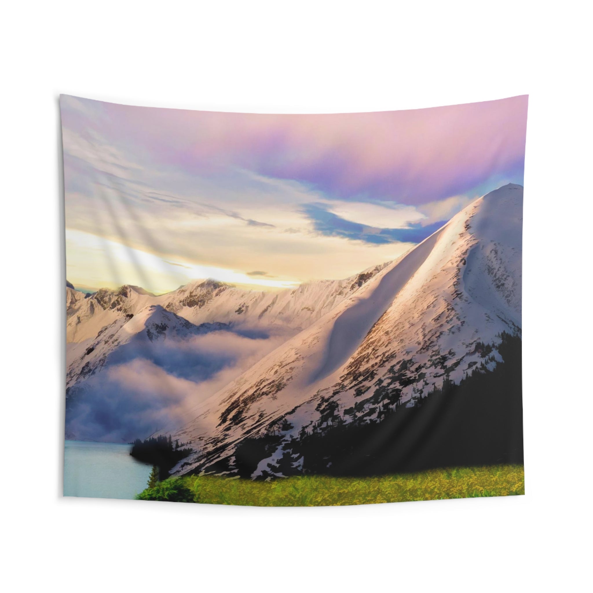 Mountains Snow Tapestry-1
