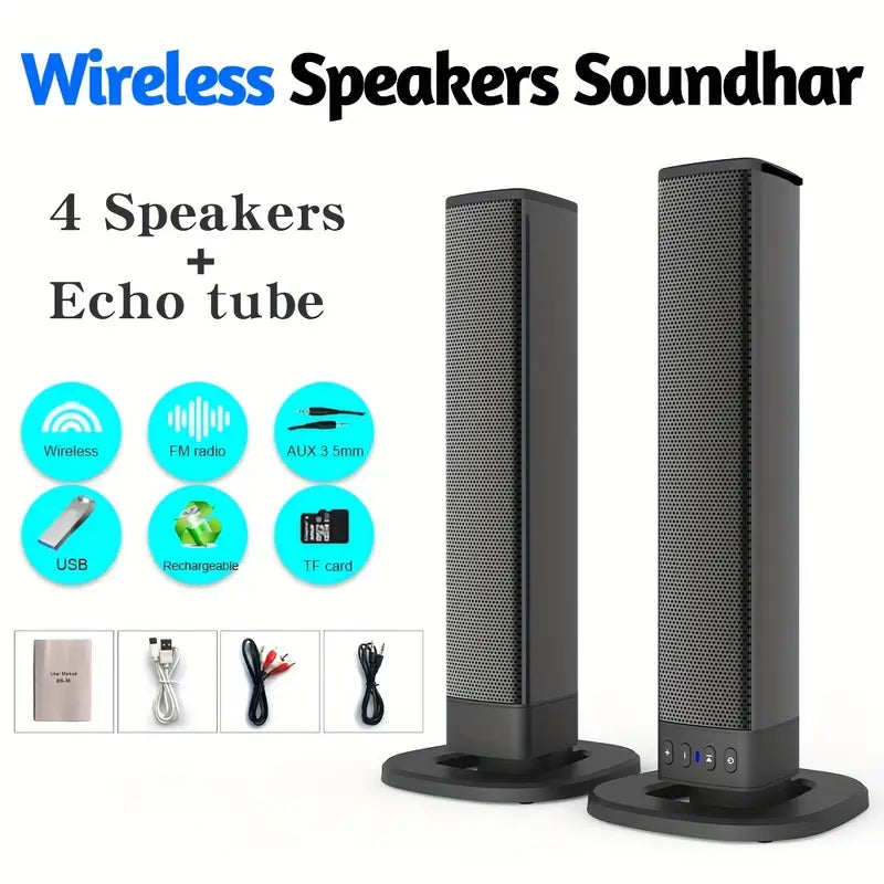20W 3D Home Theater Stereo Surround Wireless Speaker - Black-1