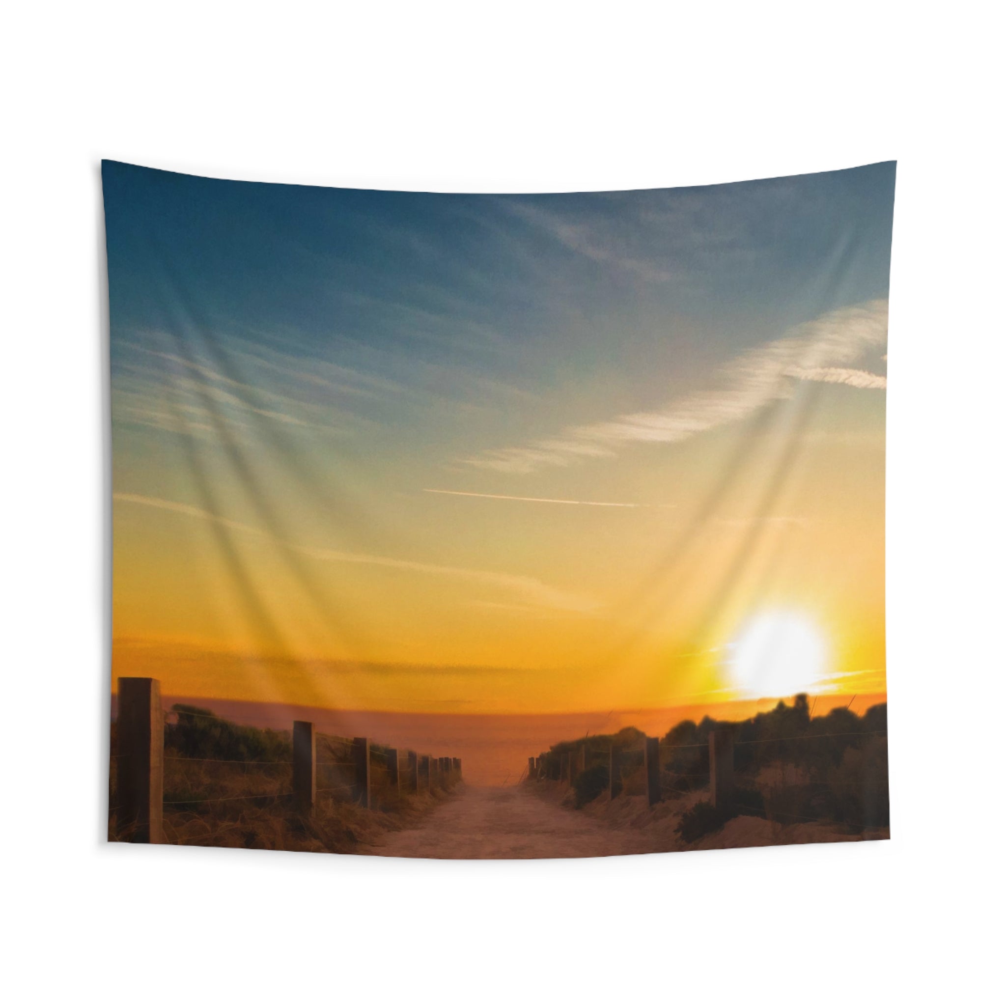Path to sea Sunrise Tapestry-1