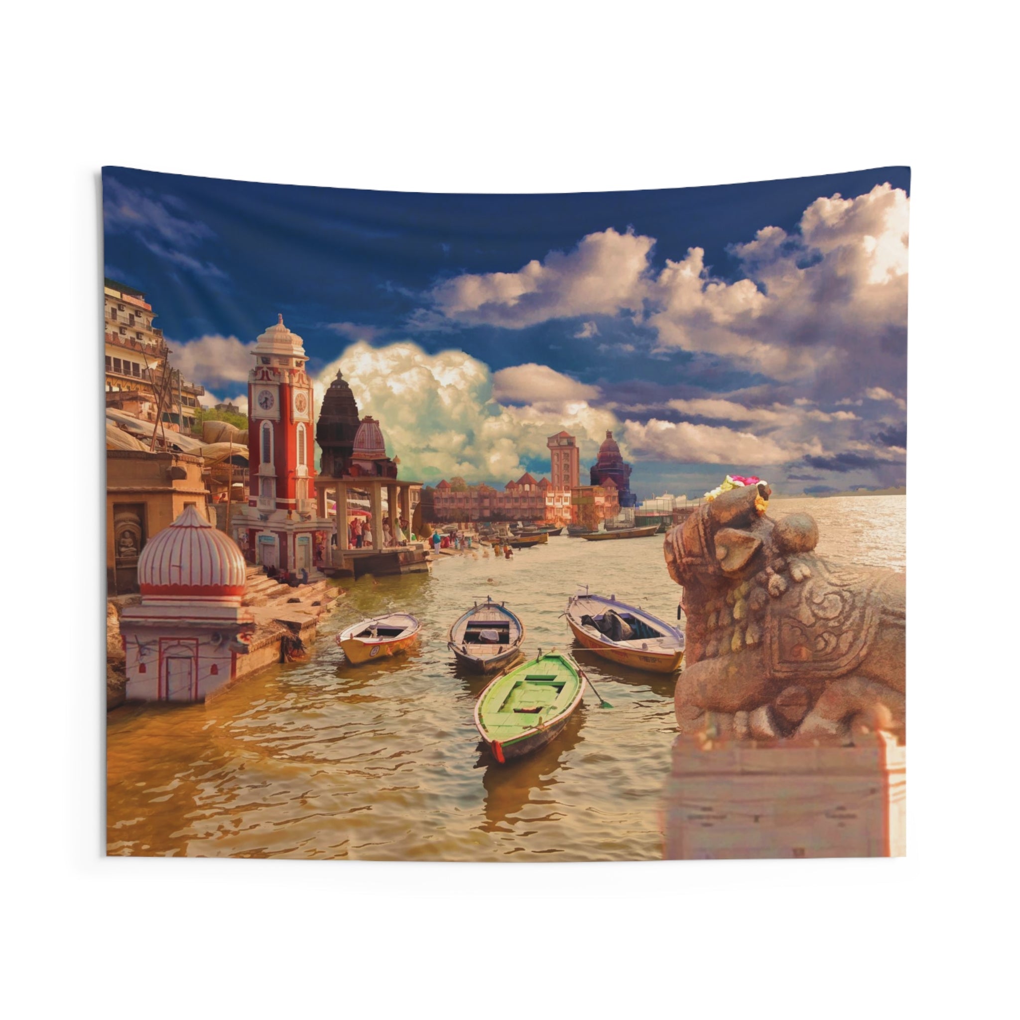 Ganga River Varanasi Tapestry-0