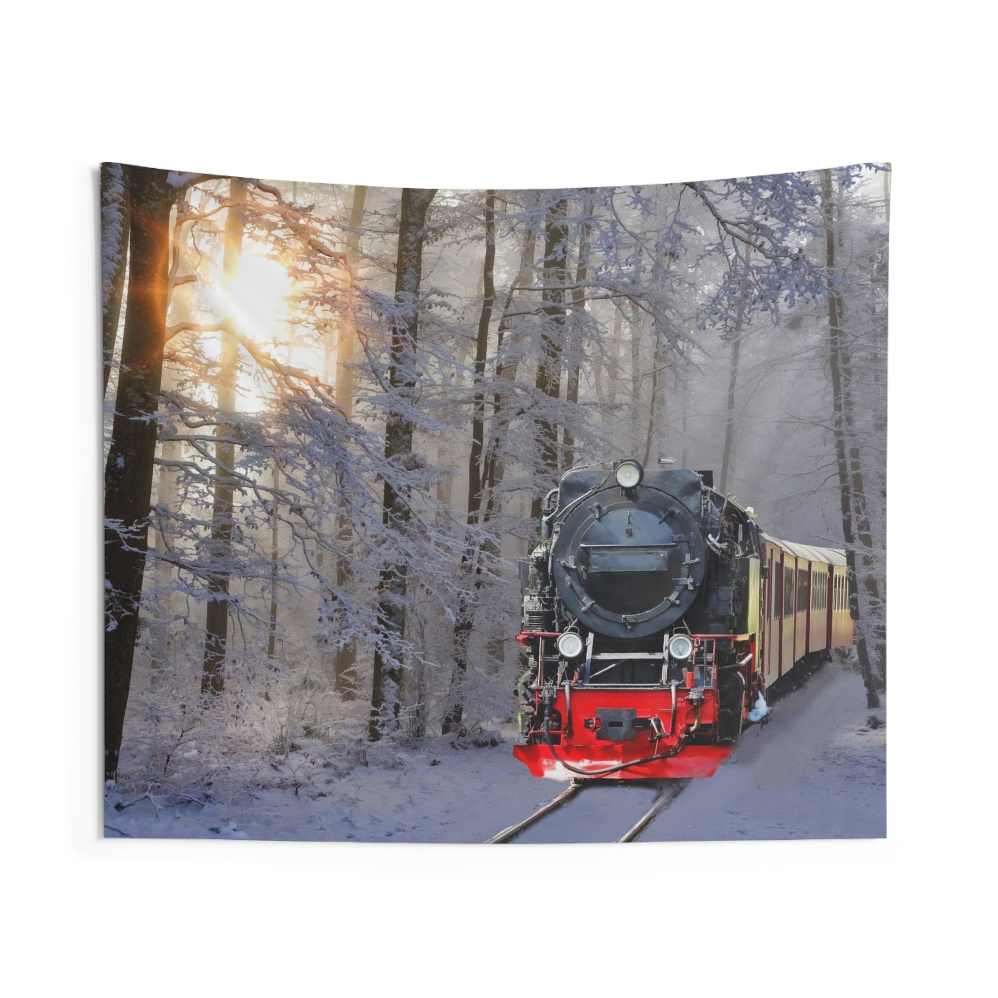 Train Winter Tapestry-0
