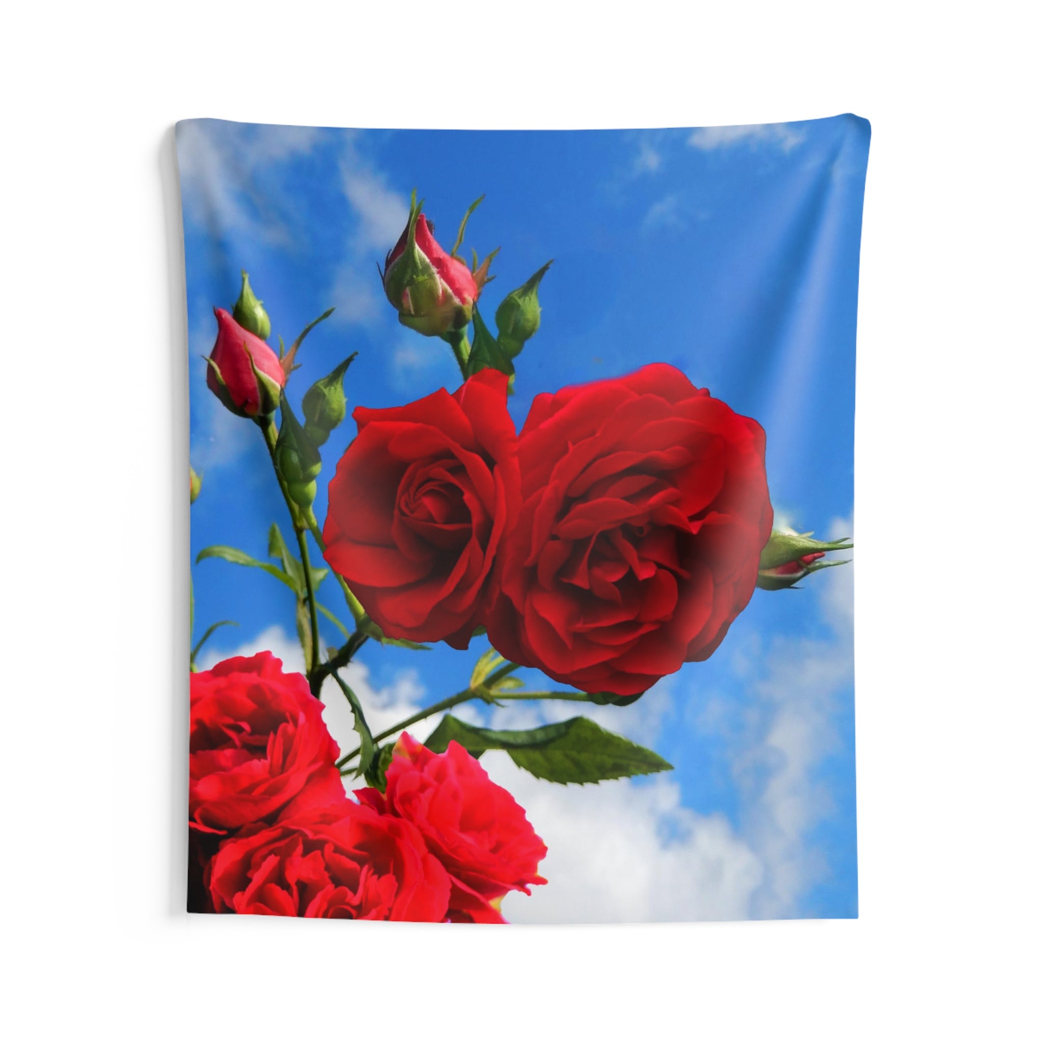 Rose With Bud Tapestry-2