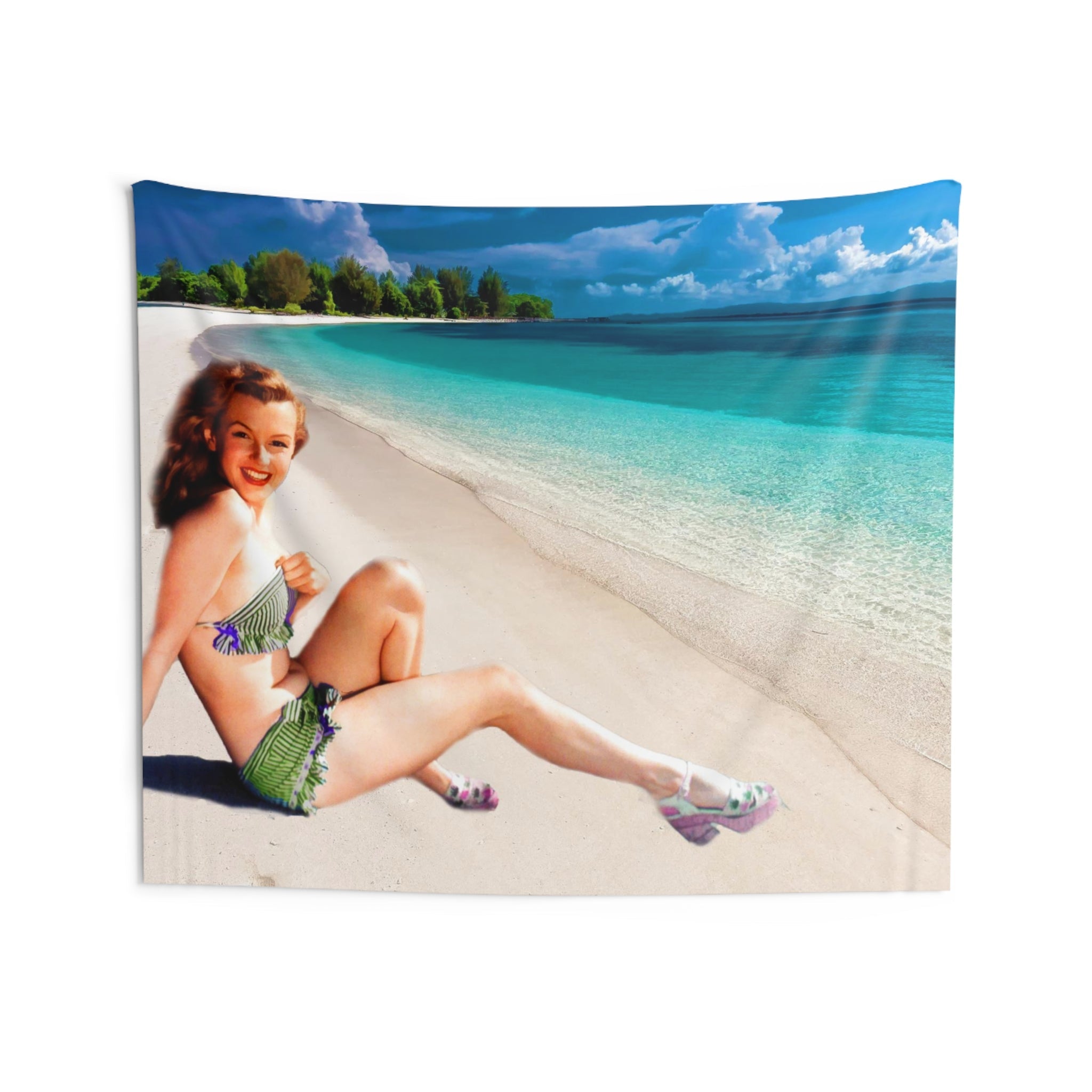Marilyn Sea Beach Tapestry-3