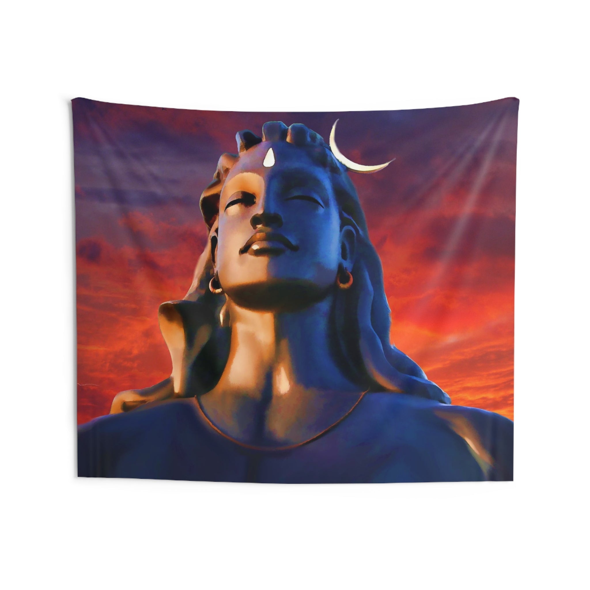 Adiyogi Shiva Red Tapestry-3