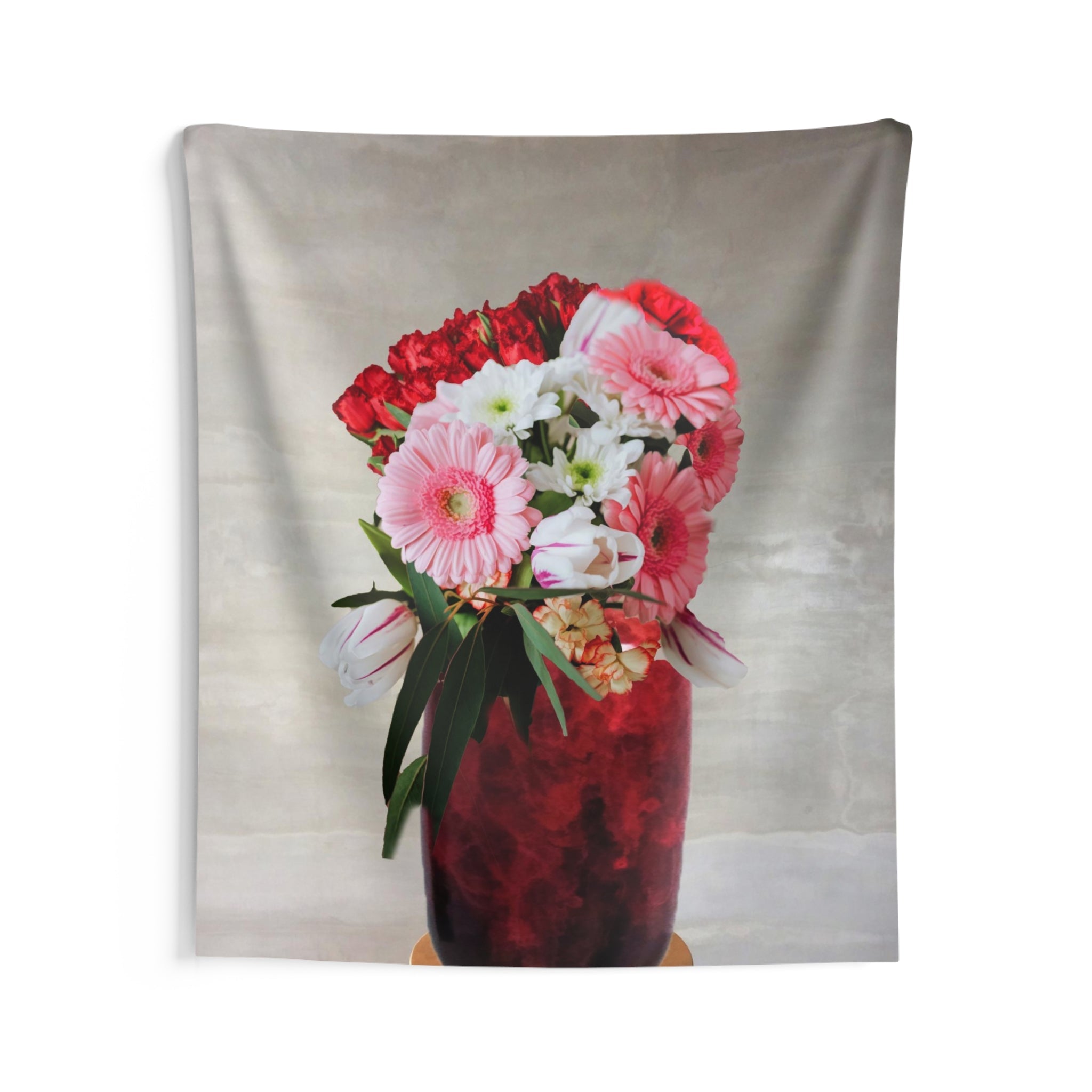 Red Flower Vase Tapestry-2