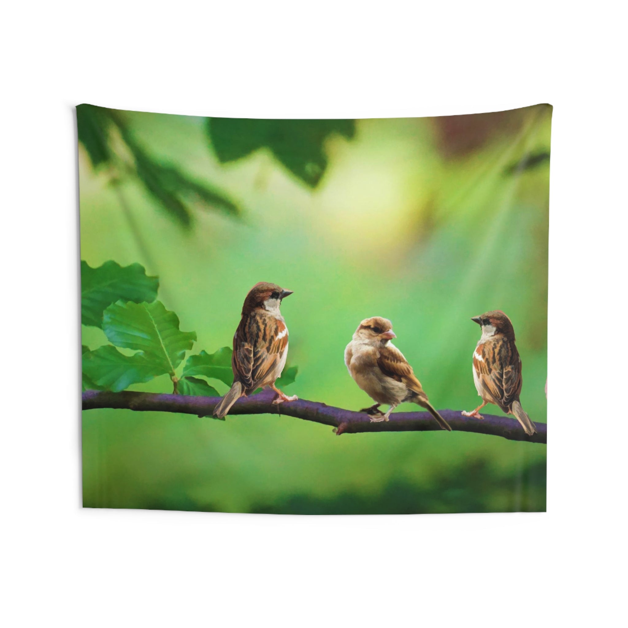 Bird on Tree Branch Tapestry-3