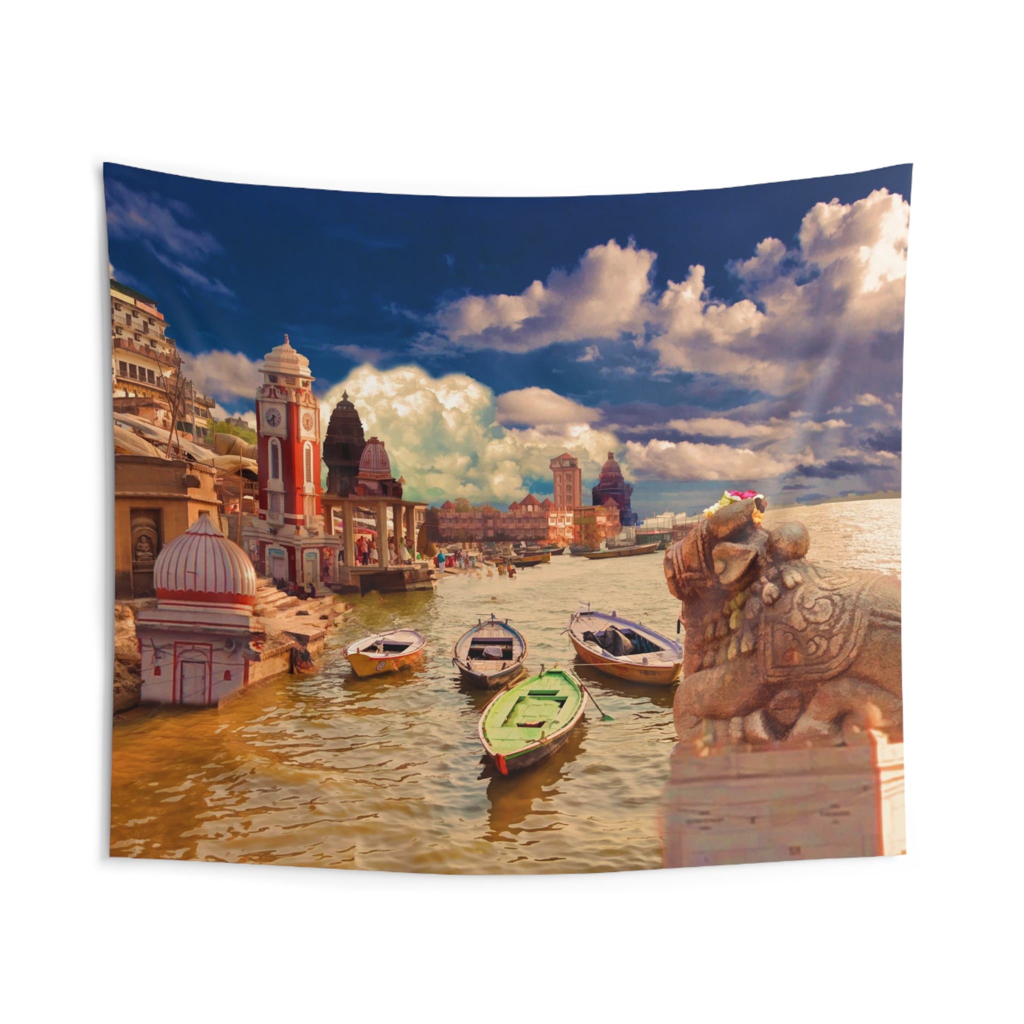 Ganga River Varanasi Tapestry-1