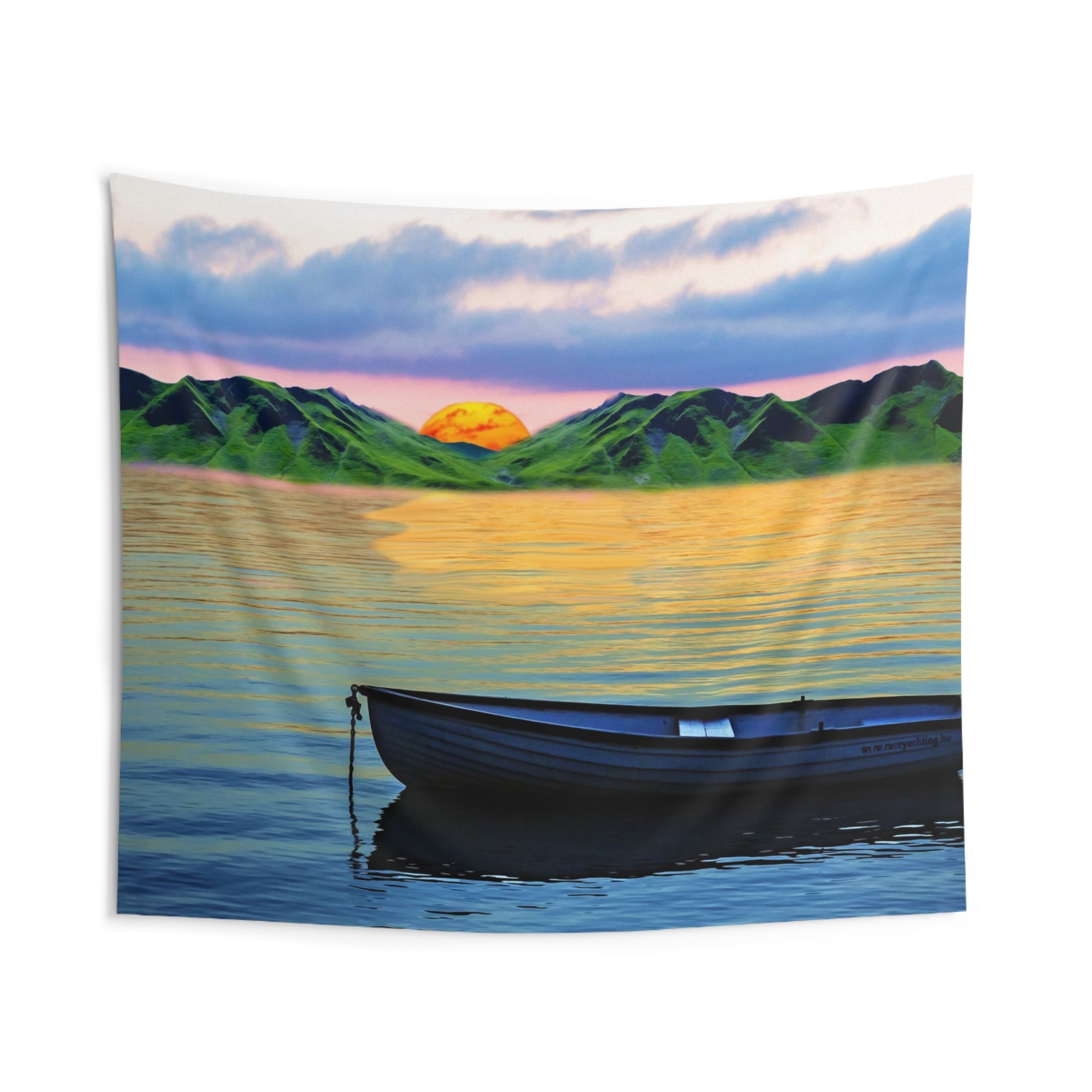 Mountain Lake Sunrise Tapestry-1