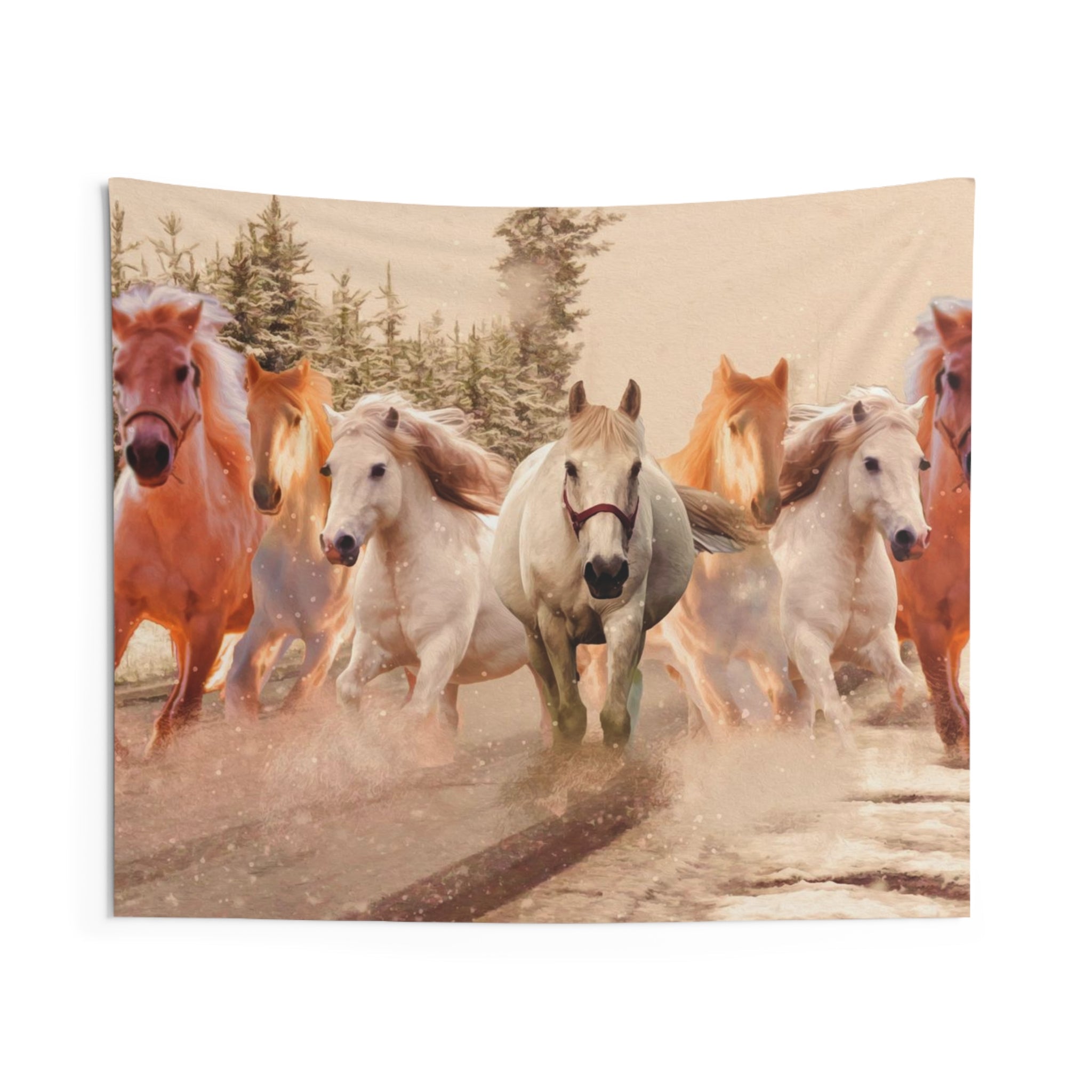 Lucky Seven Horses Tapestry-0