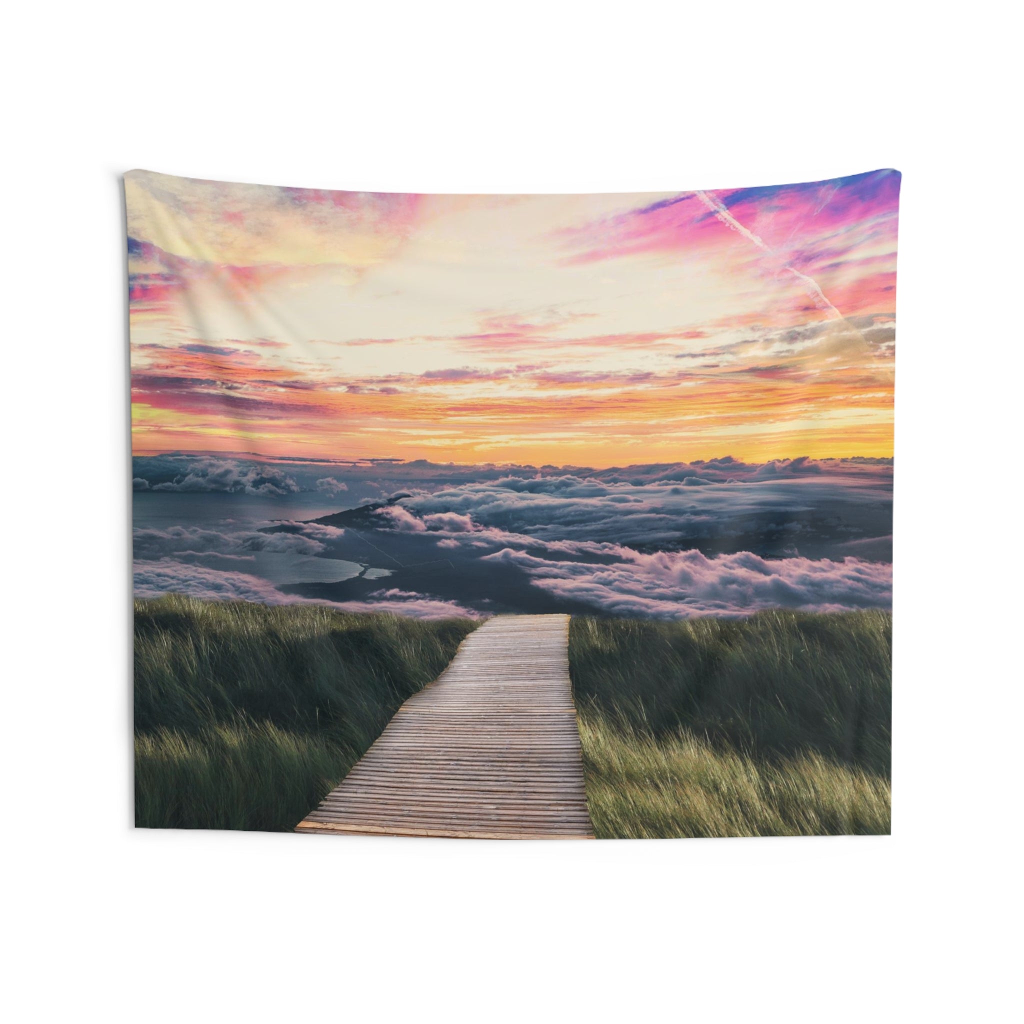 Sunrise Beach Path Tapestry-3