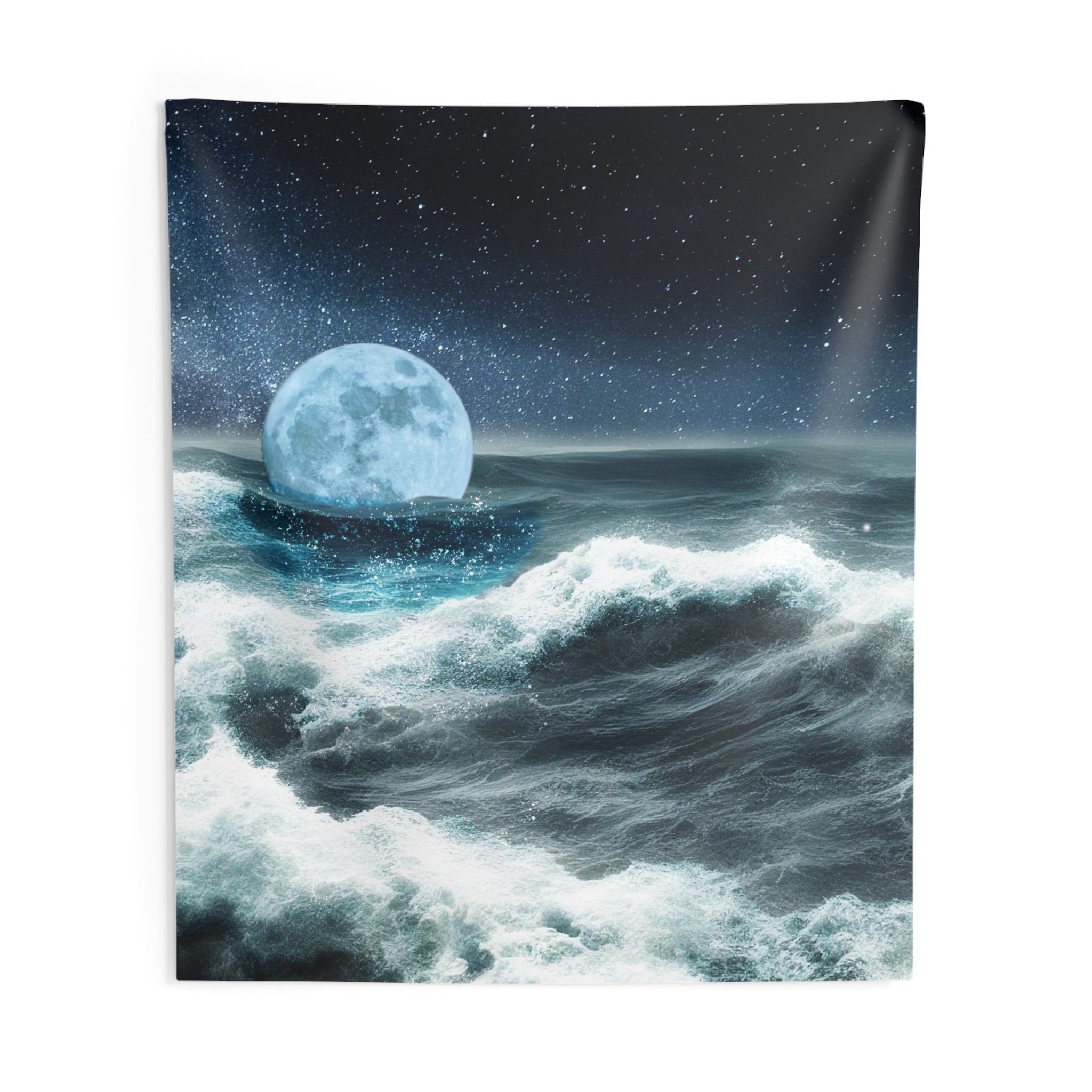 Moon & Sea Storm Tapestry-3