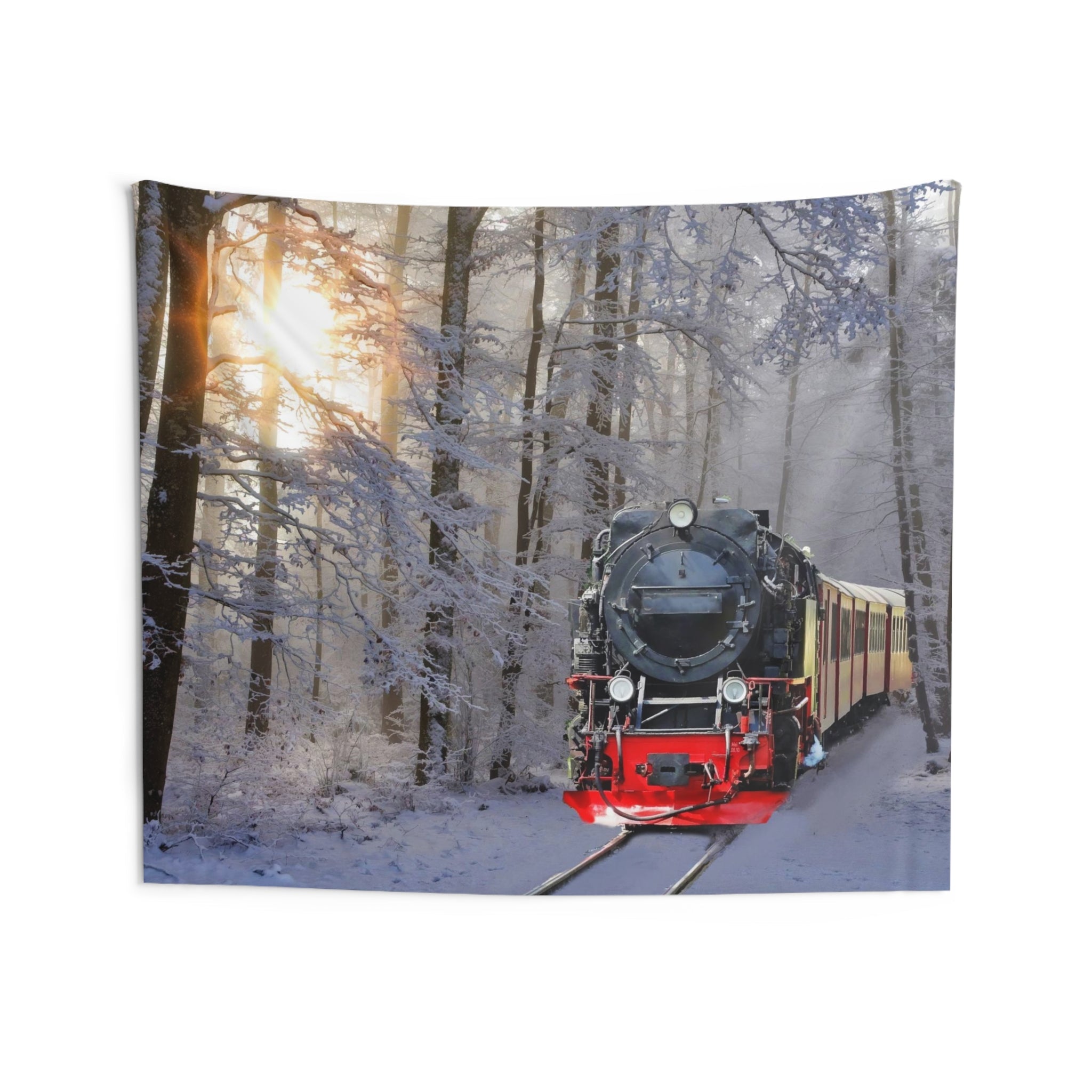 Train Winter Tapestry-3