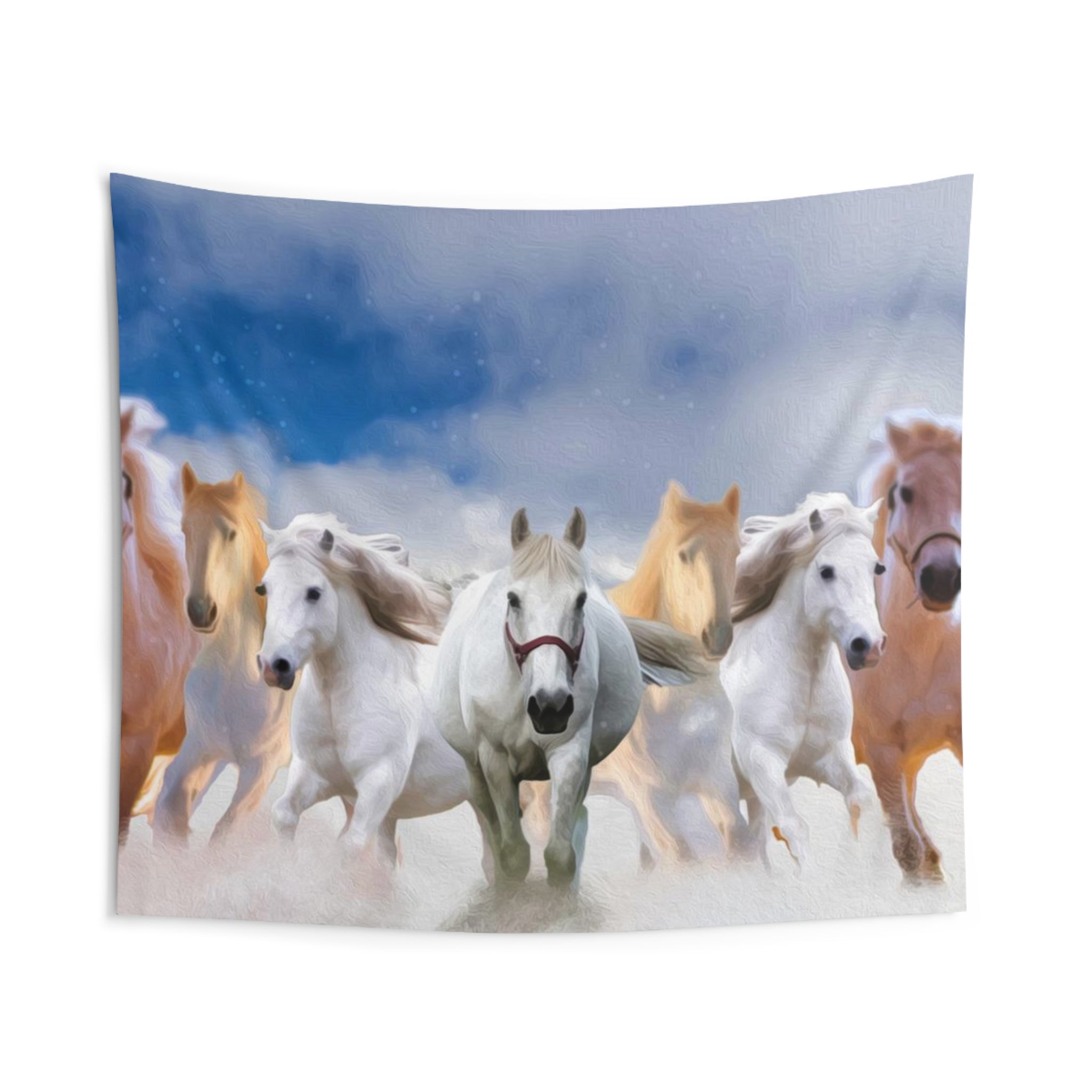 Seven Runing Horses Tapestry-0