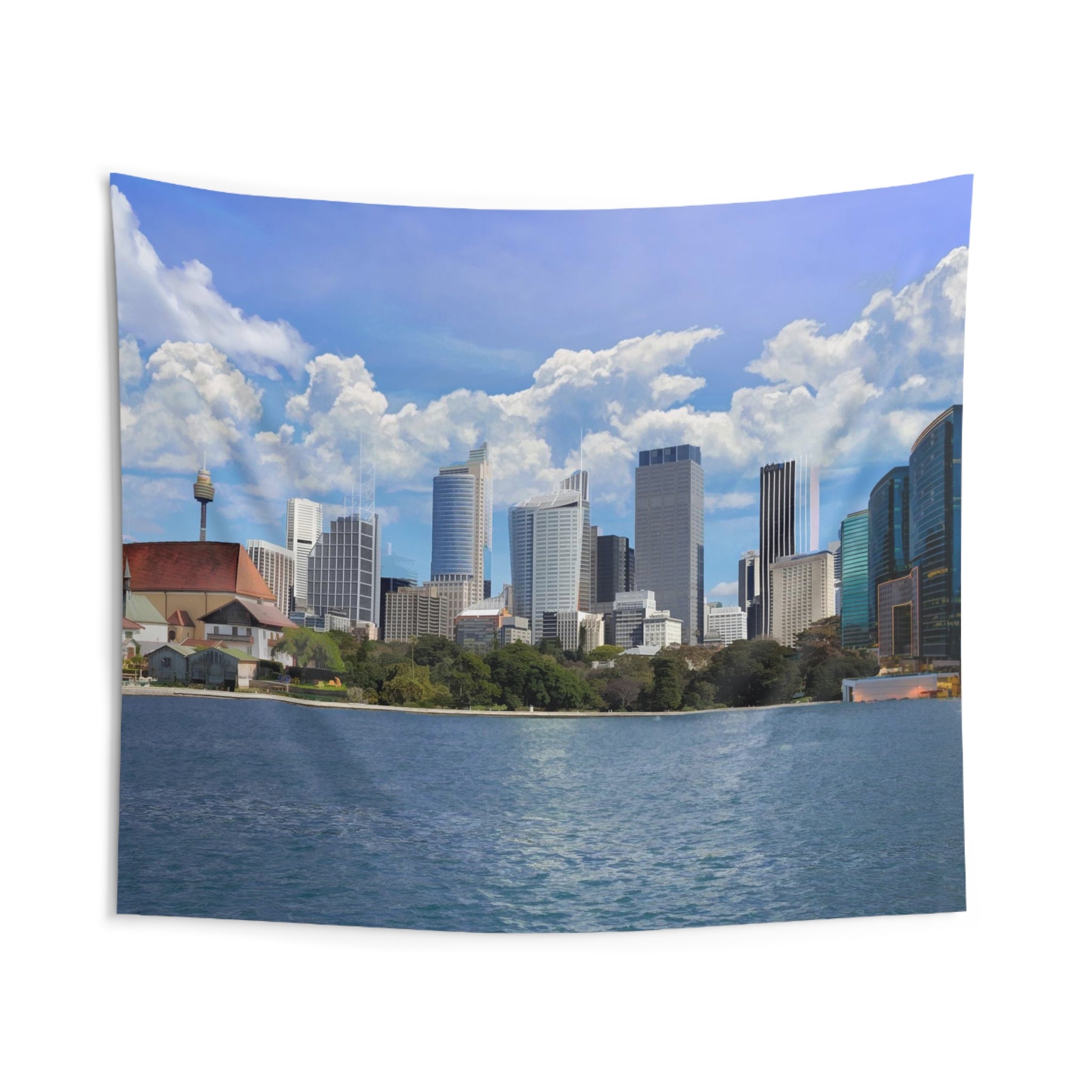 Sydney Riverside Oil Tapestry-1