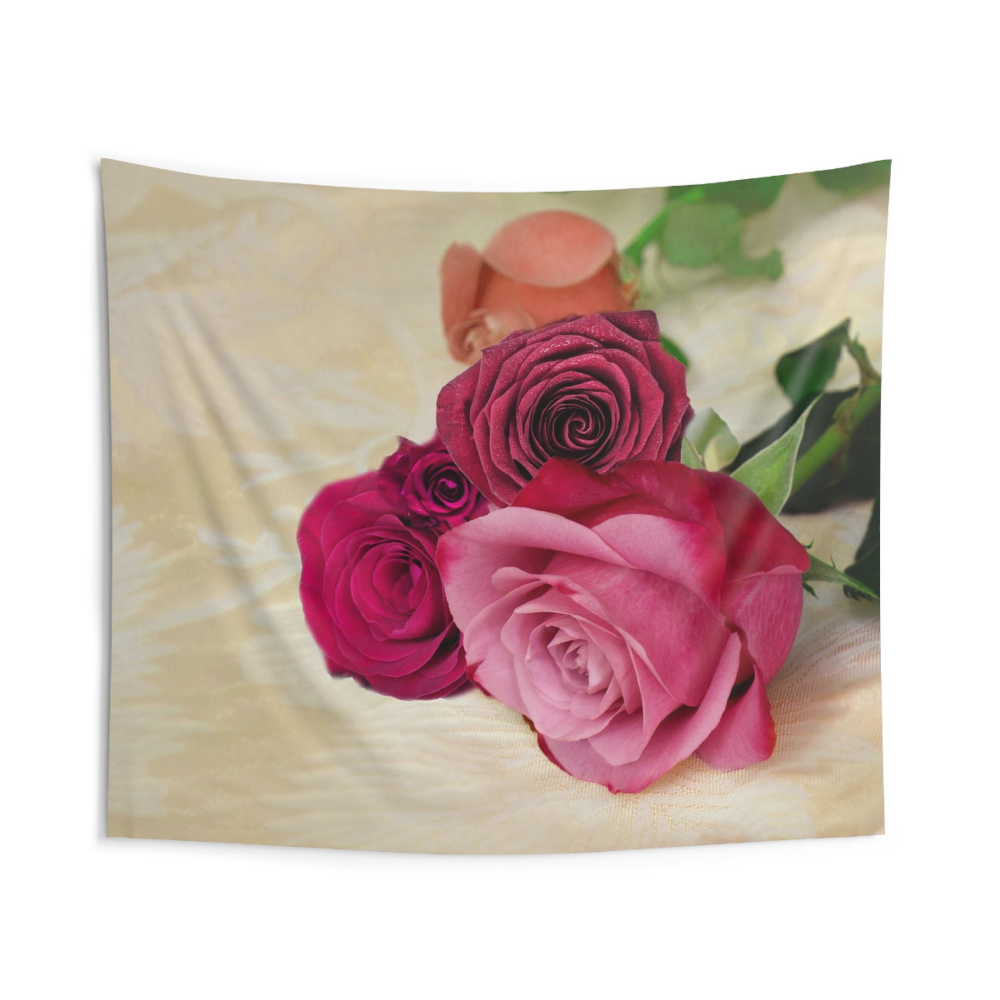 Roses With Leaf Tapestry-1