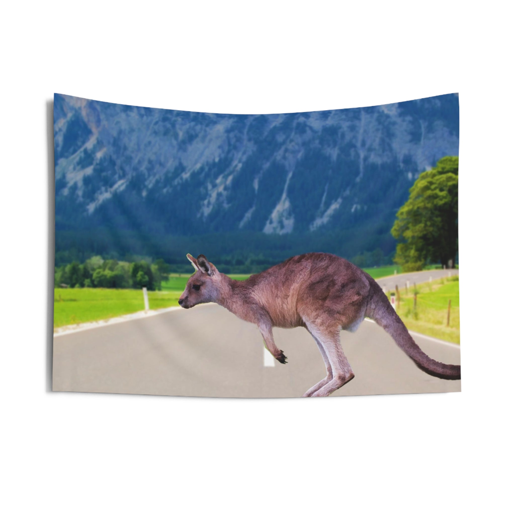 Running kangaroo Tapestry-2