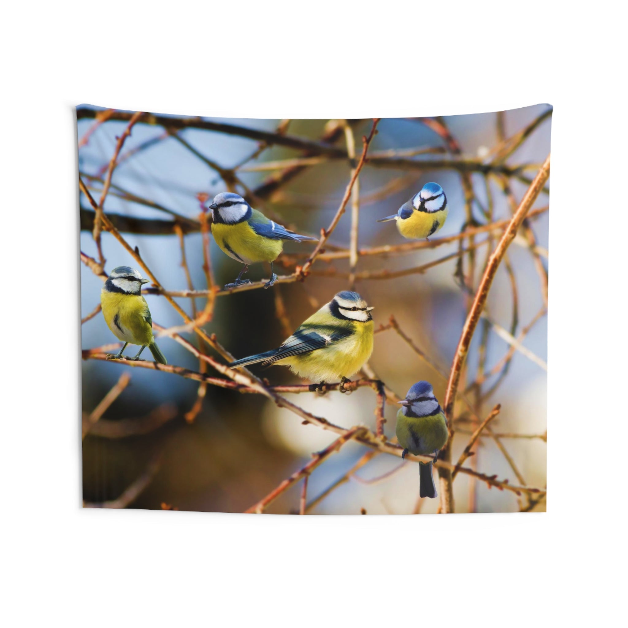 Five Bird Painting Tapestry-3