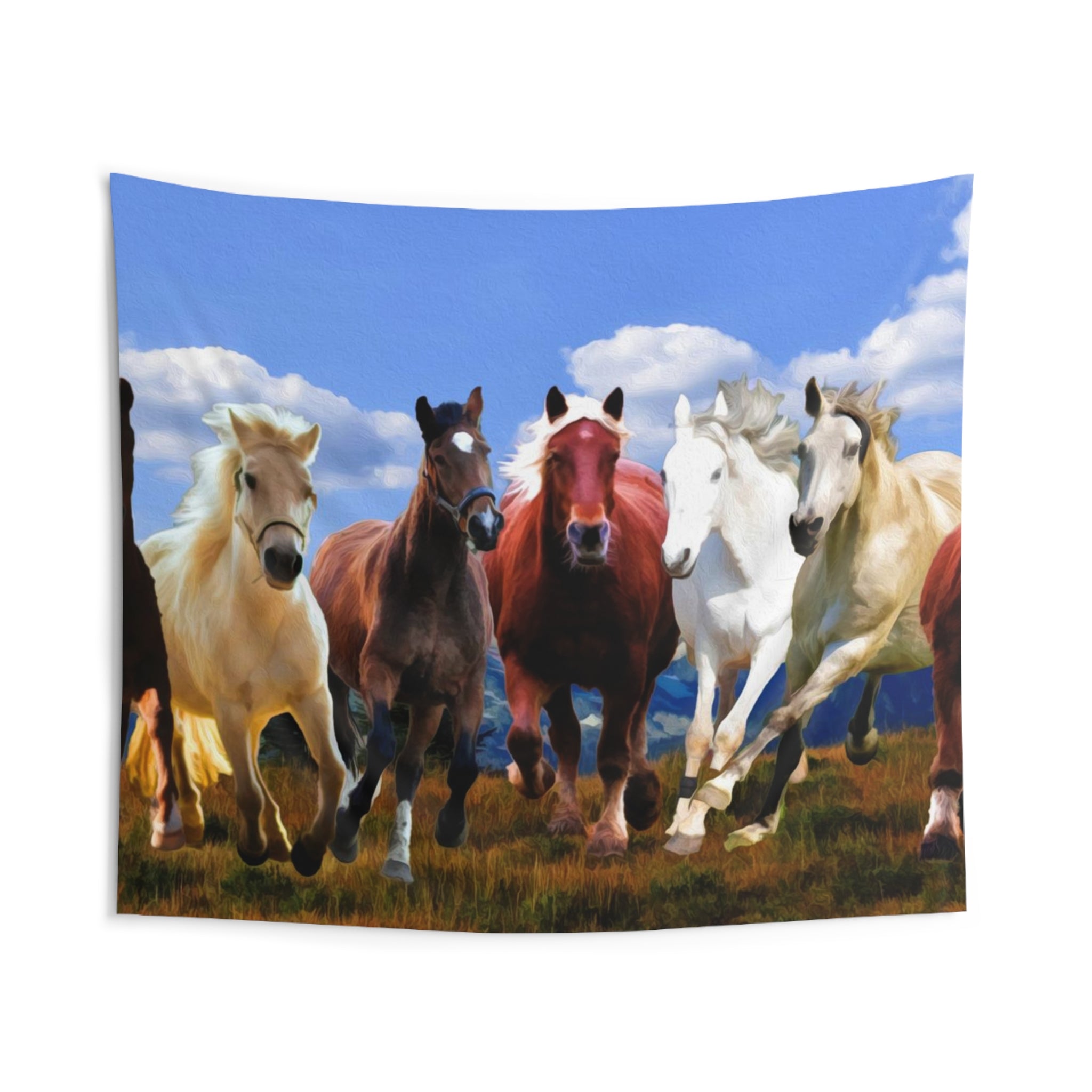 Seven Running Horse Tapestry-1