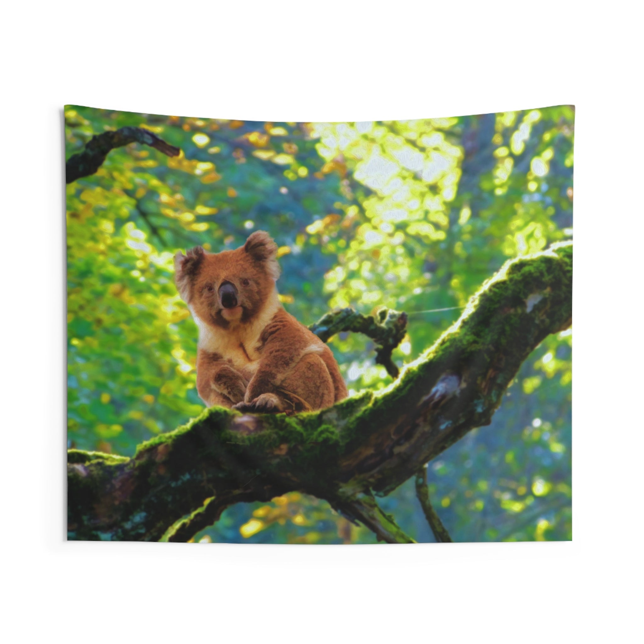 Koala On Tree Tapestry-0