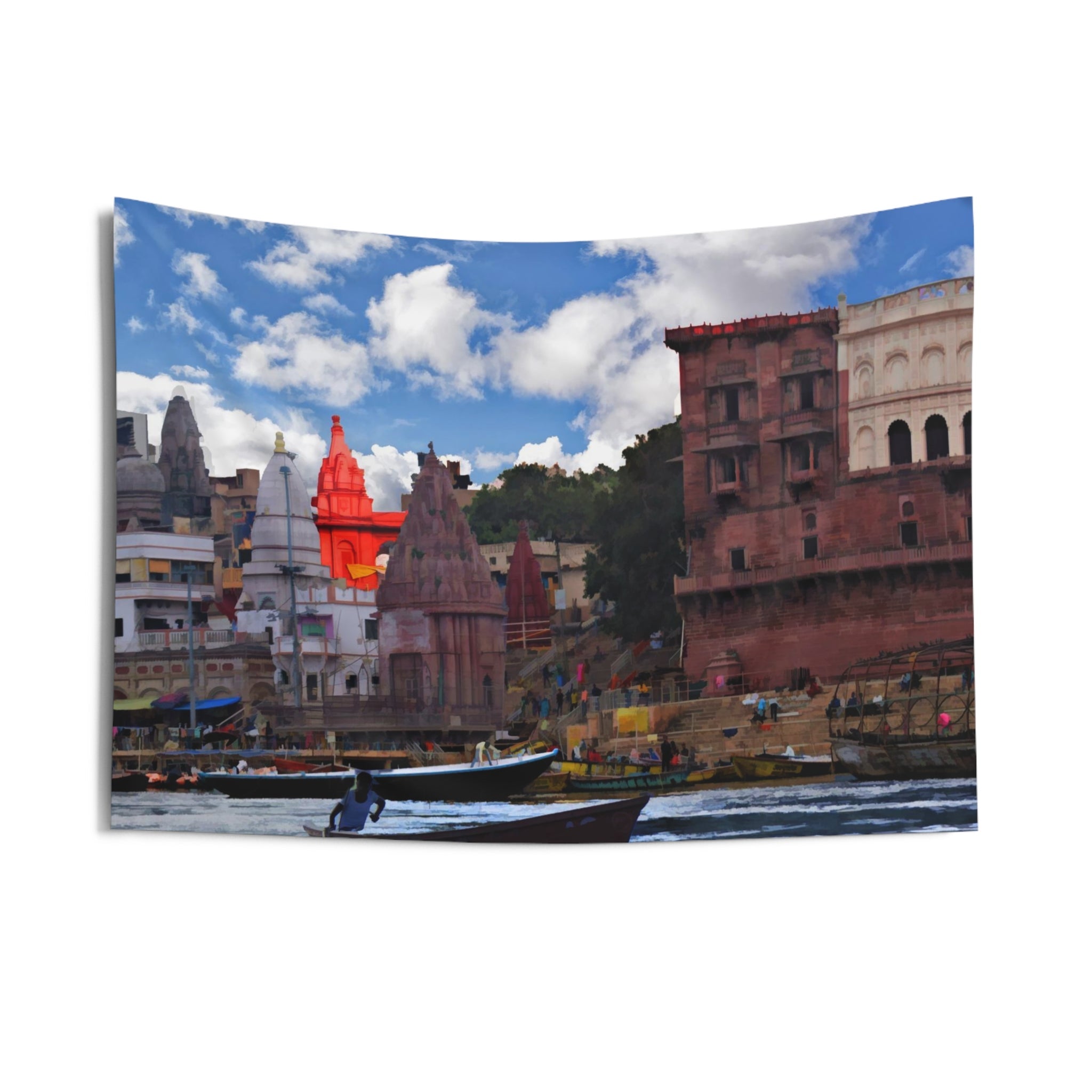 Varanasi Ganga River Tapestry-2