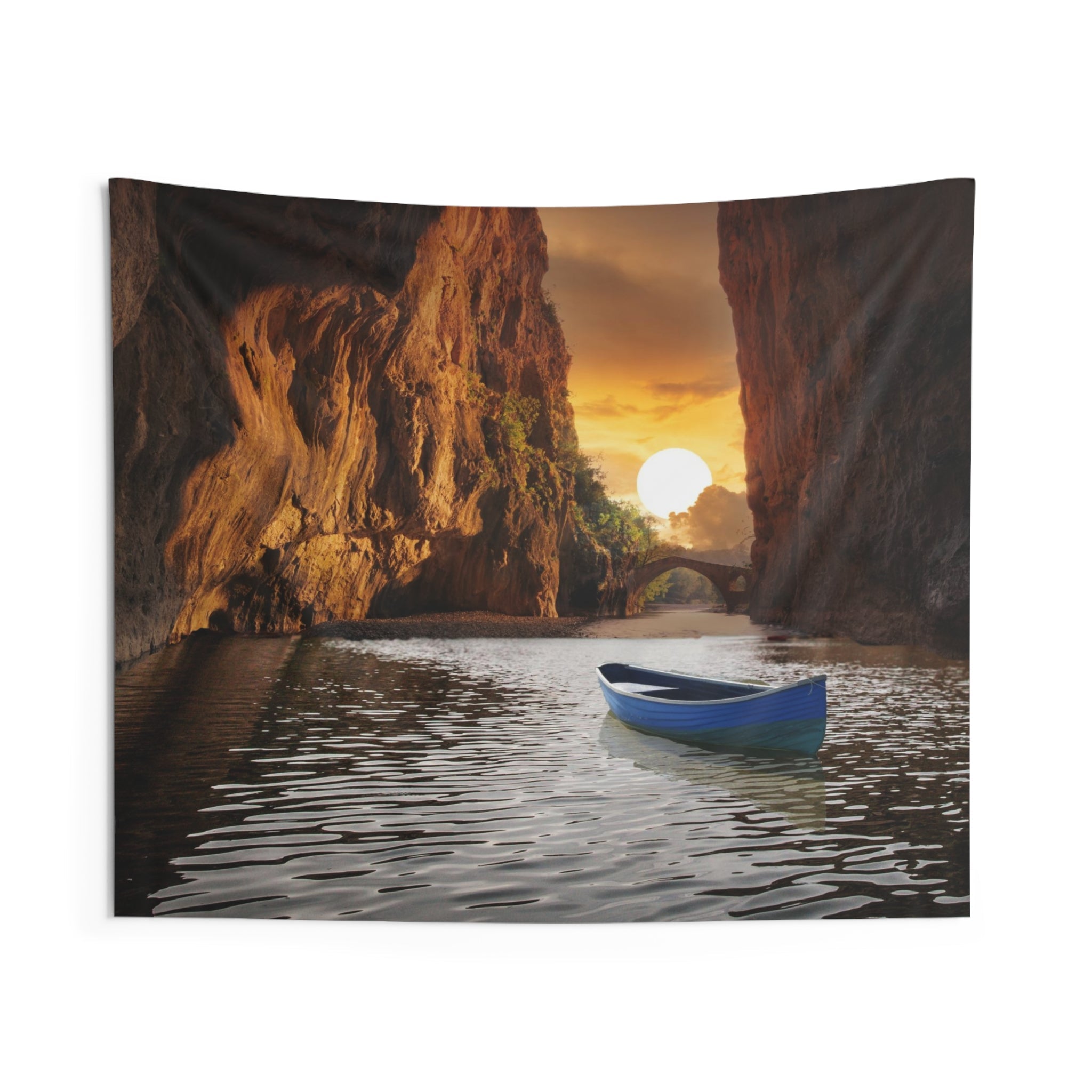 Sunrise Sea Cave Tapestry-0