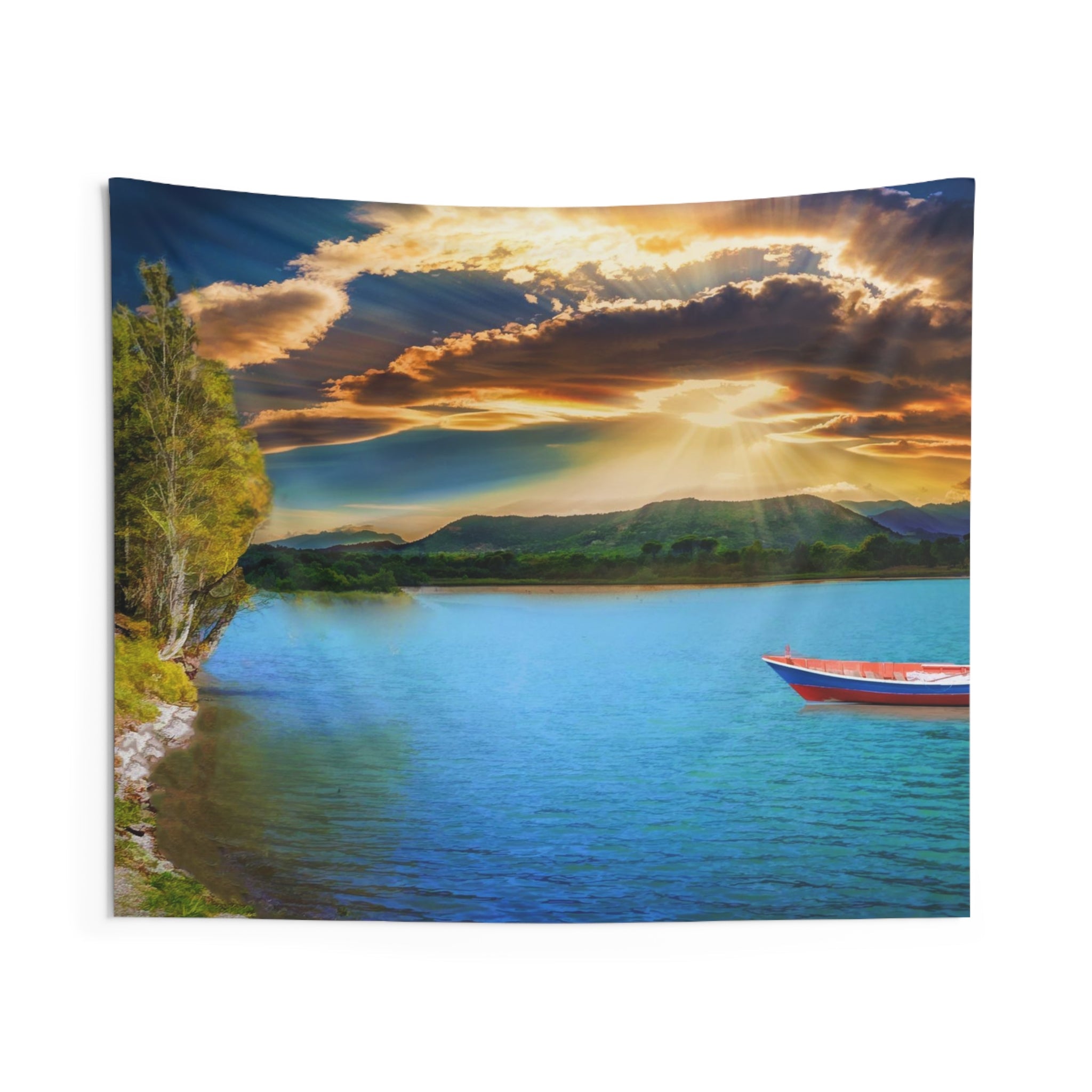 Sunrise Mountain Lake Tapestry-0