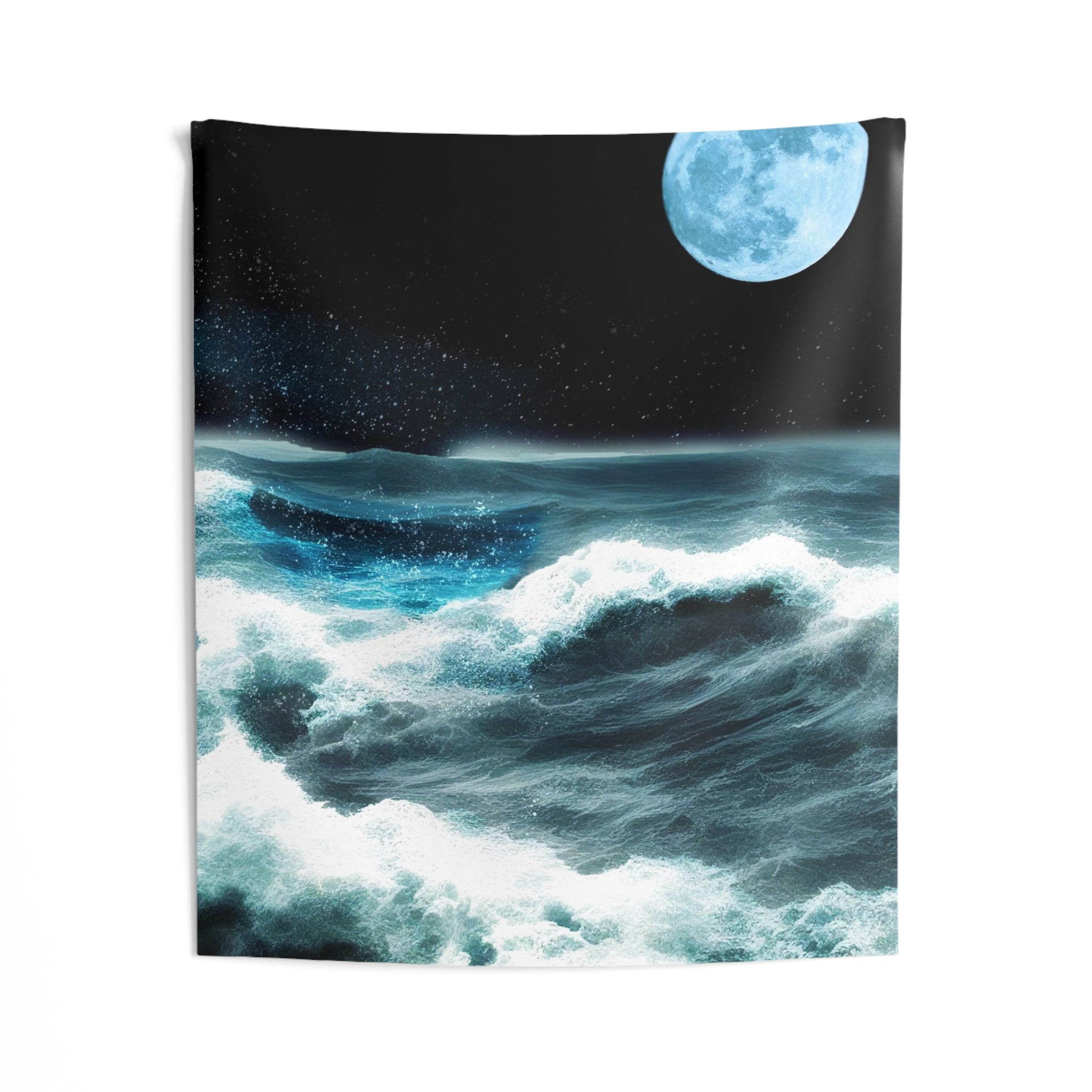 Sea Storm & Moon Tapestry-1