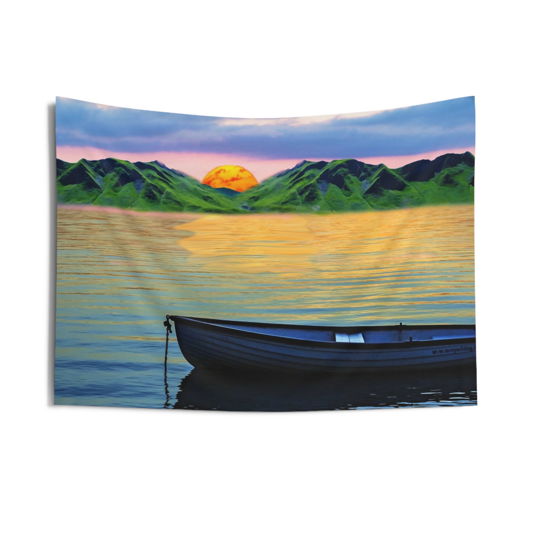 Mountain Lake Sunrise Tapestry-2