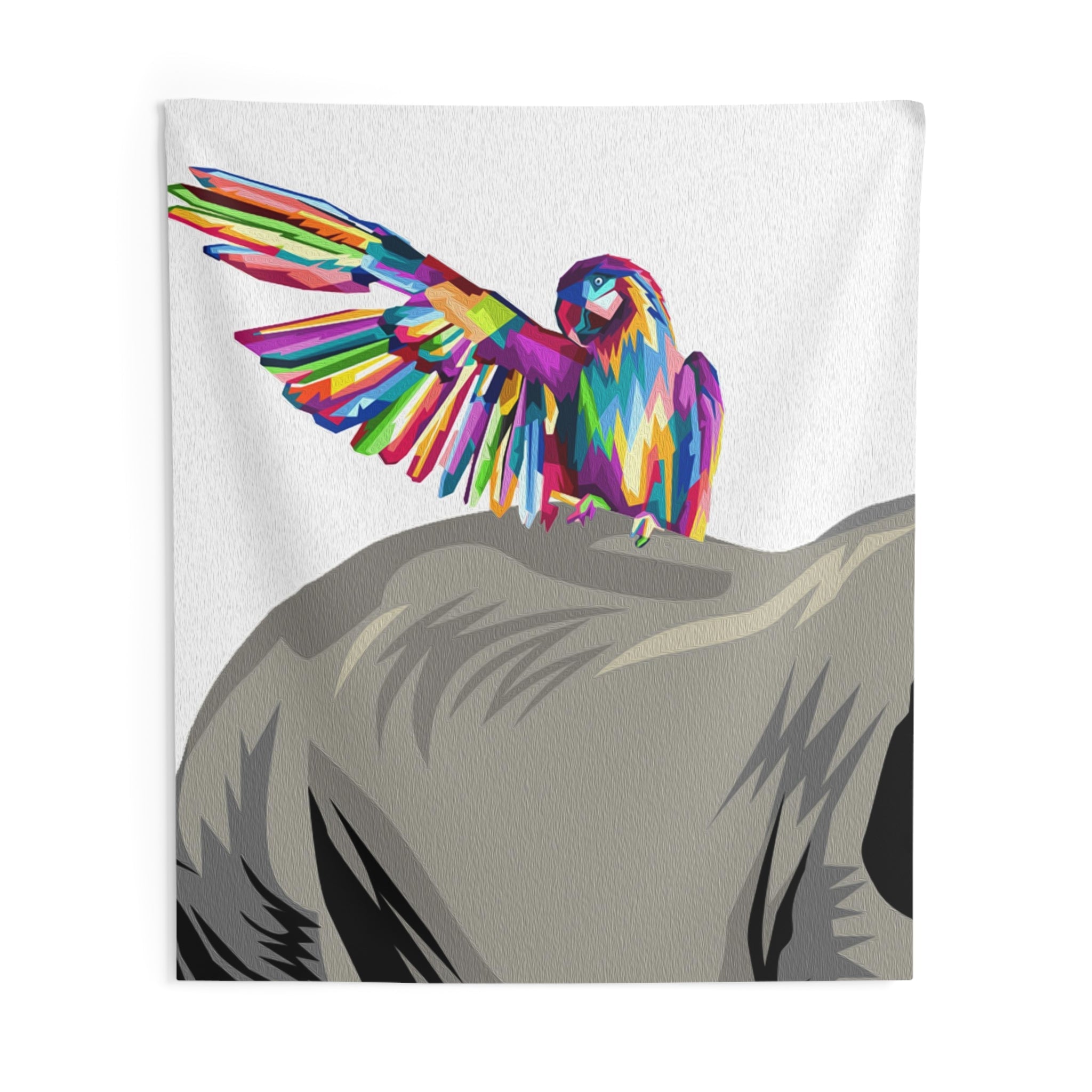 Elephant Parrot Tapestry-0