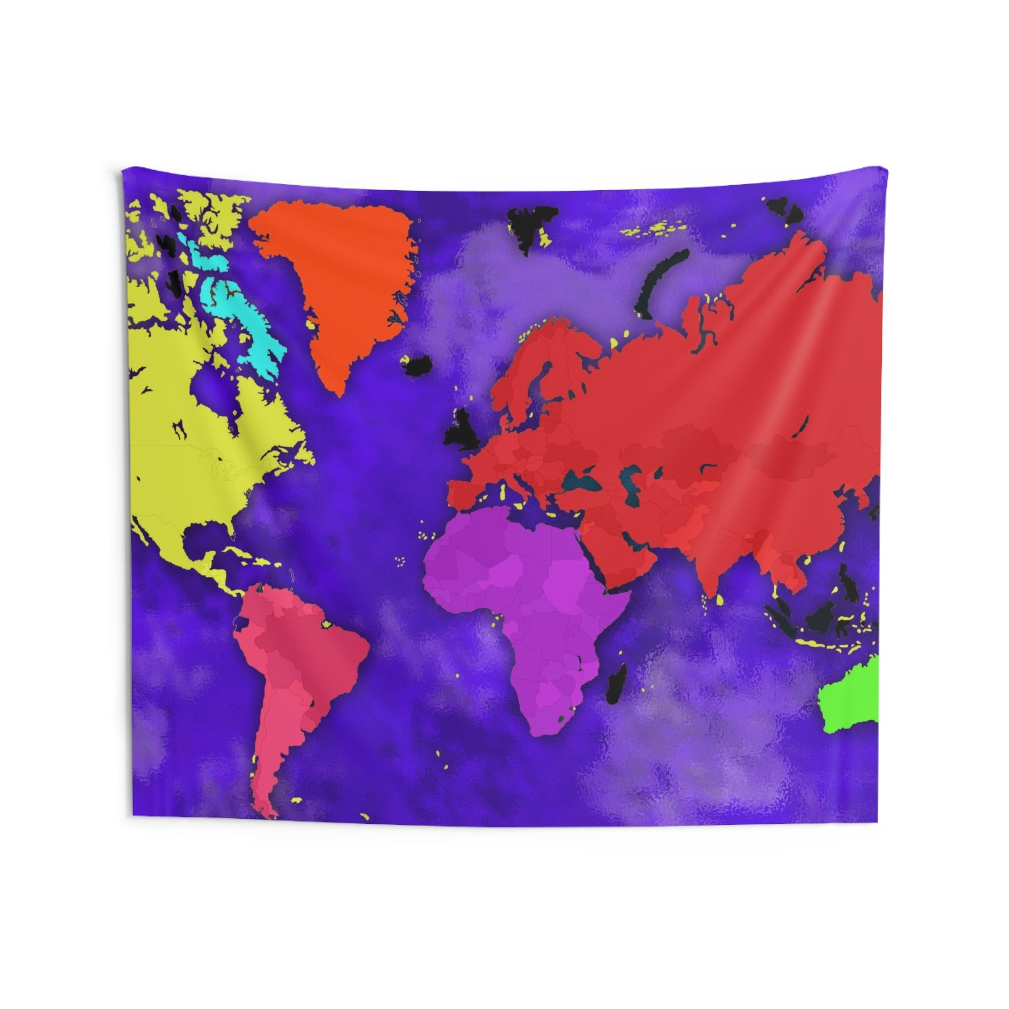 Colorfull World Map Tapestry-3