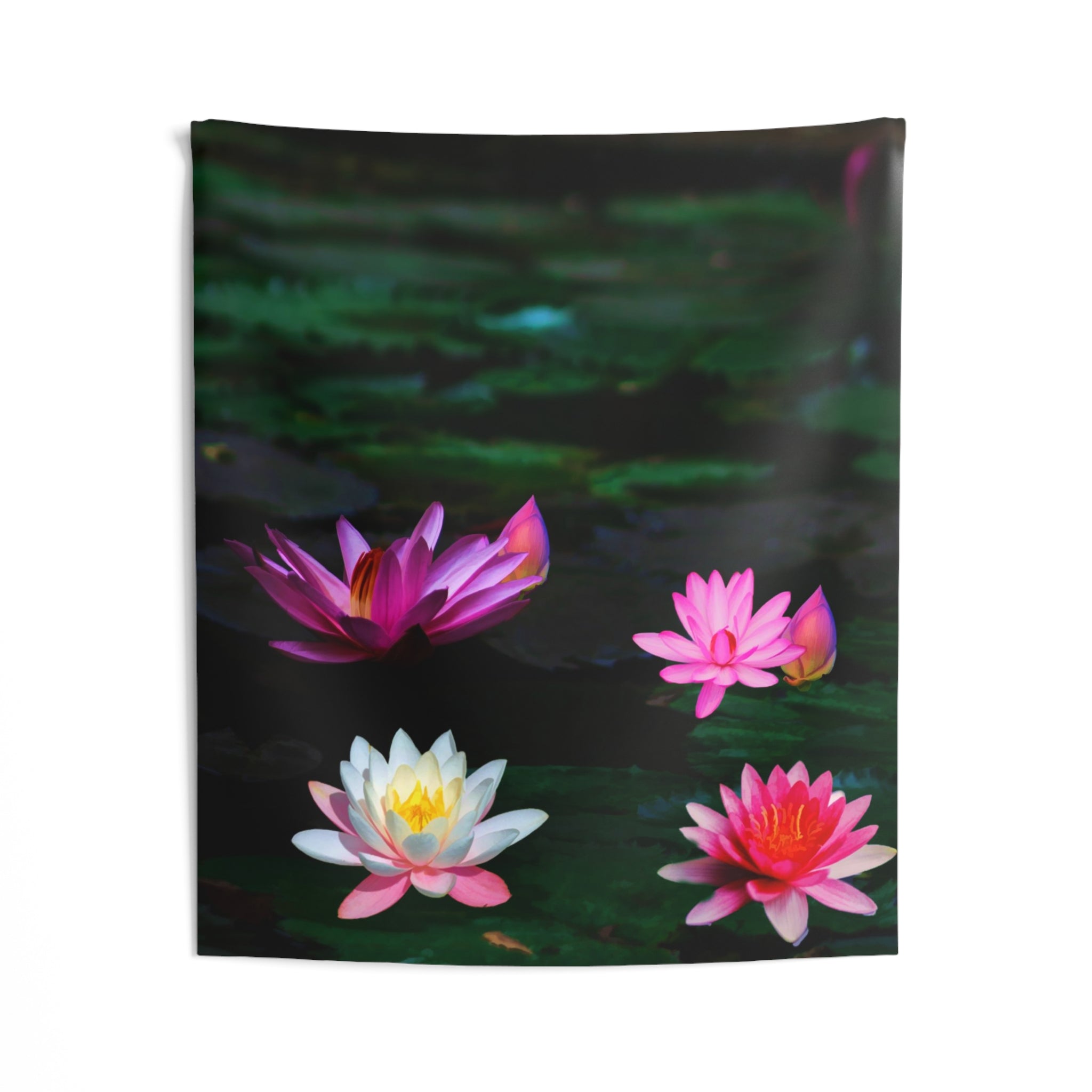 Pink Lily Flower Tapestry-1