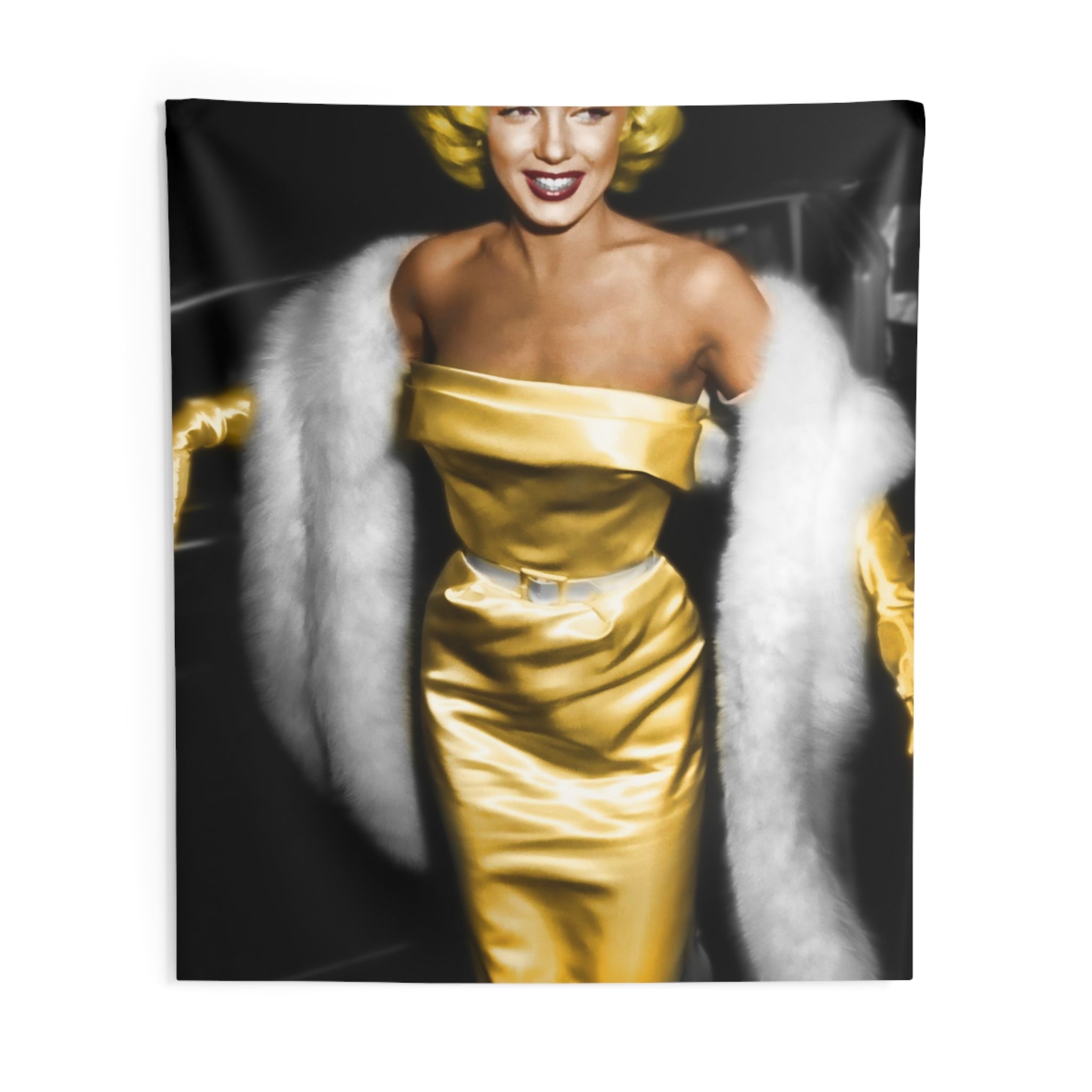 Marilyn In Yellow Dress Tapestry-3