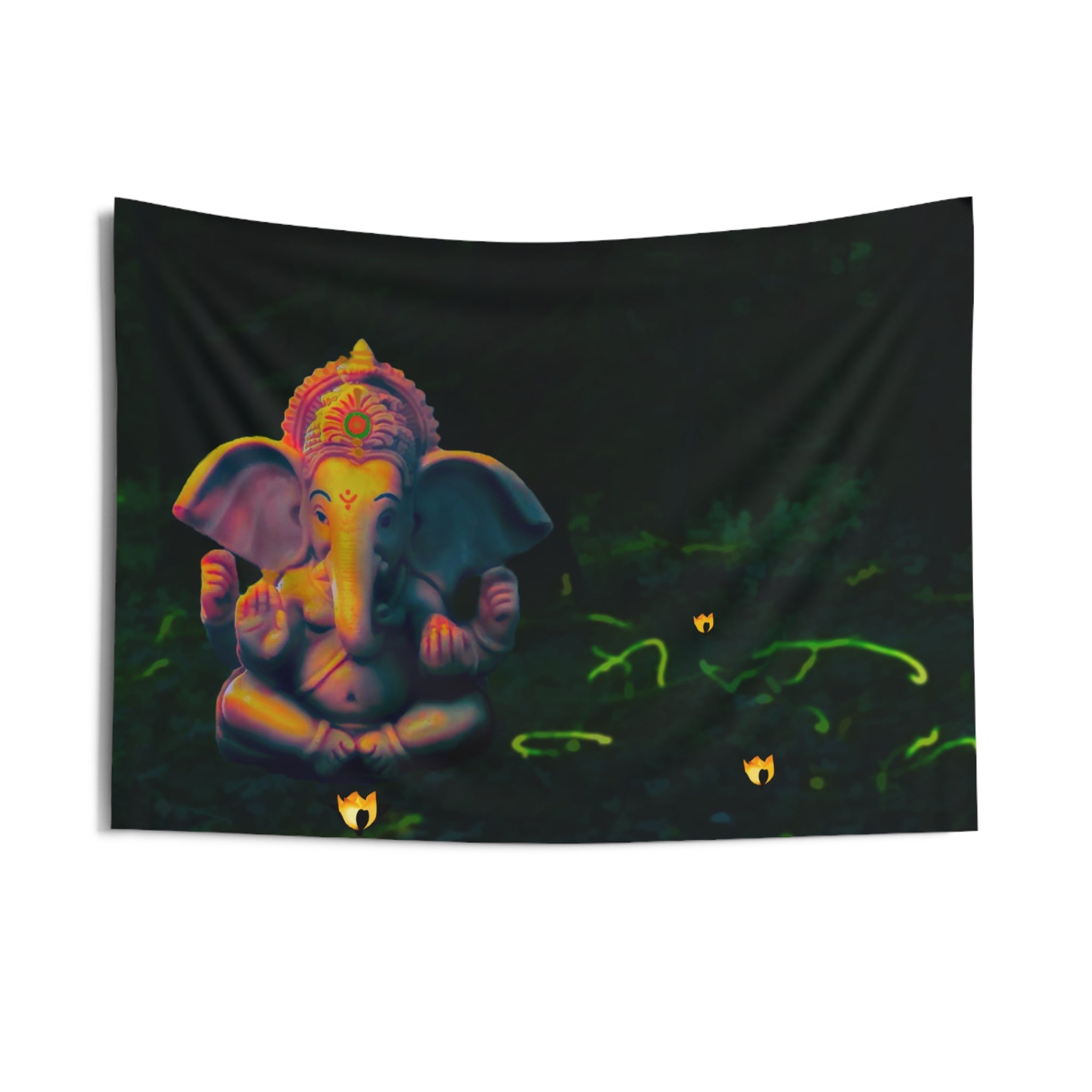 Ganesha Flower Tapestry-2