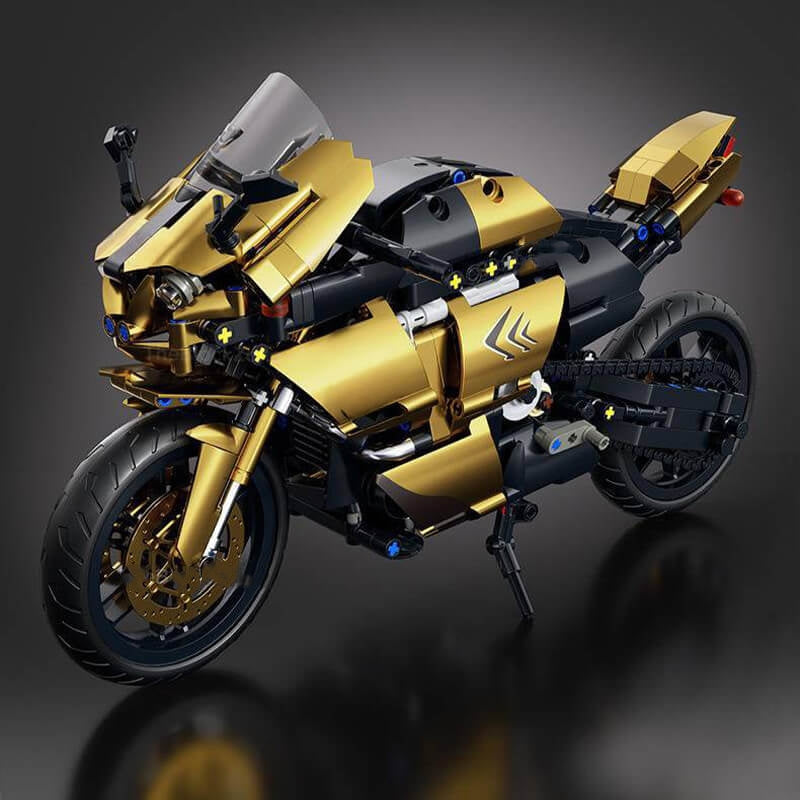 Metallic Gold Sports Bike 544PCS 1:8 Scale-4