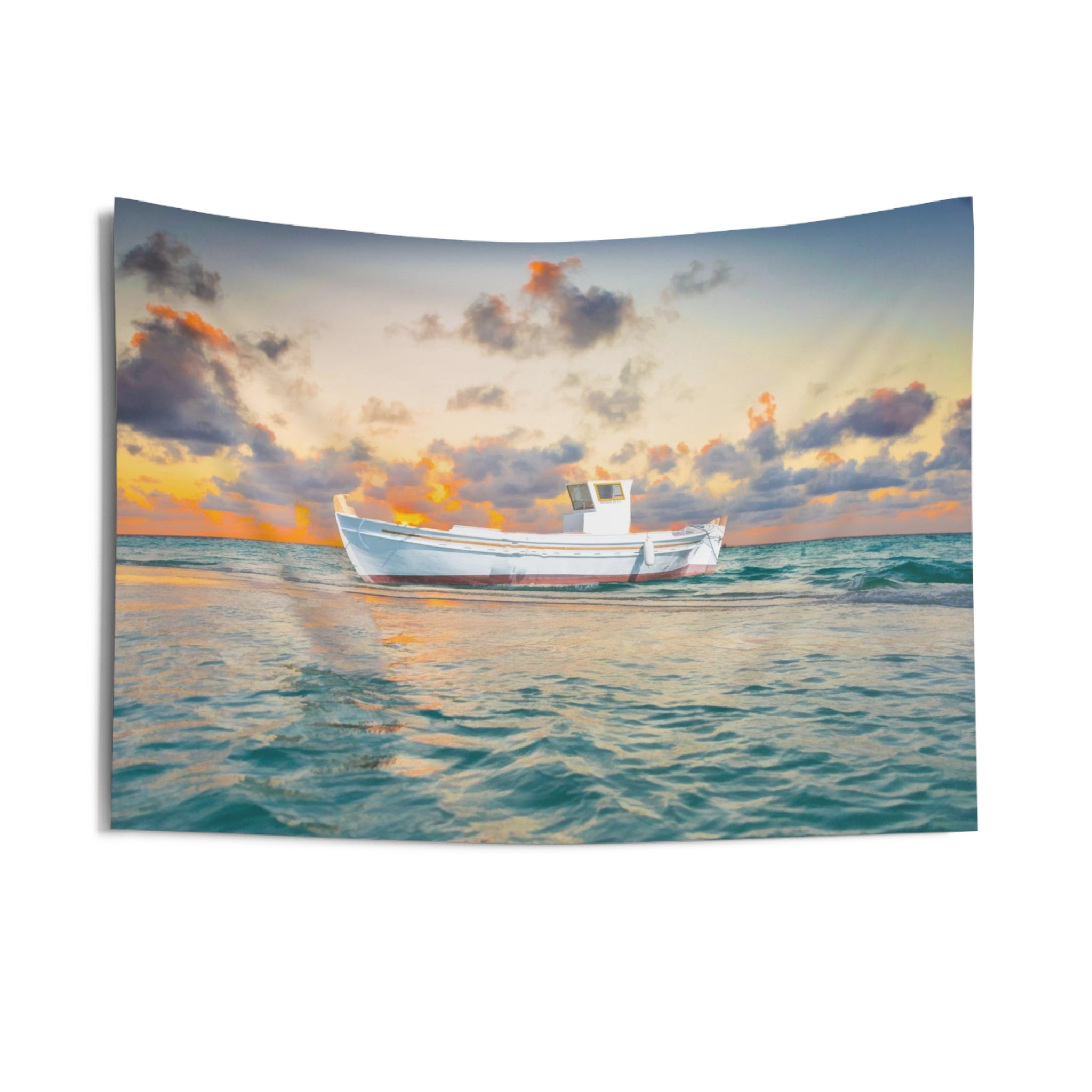 White Boat Tapestry-2