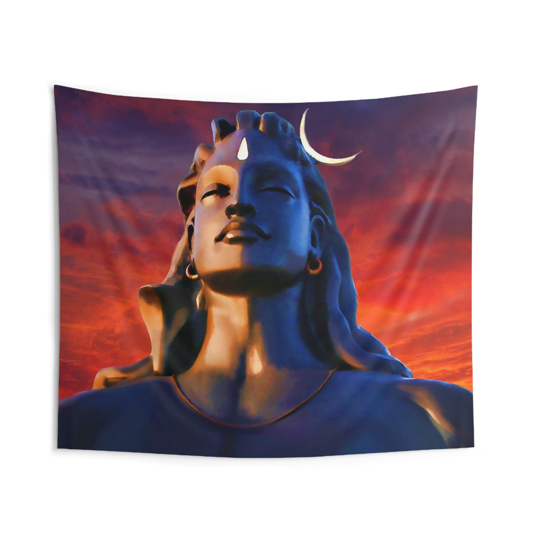 Adiyogi Shiva Red Tapestry-1