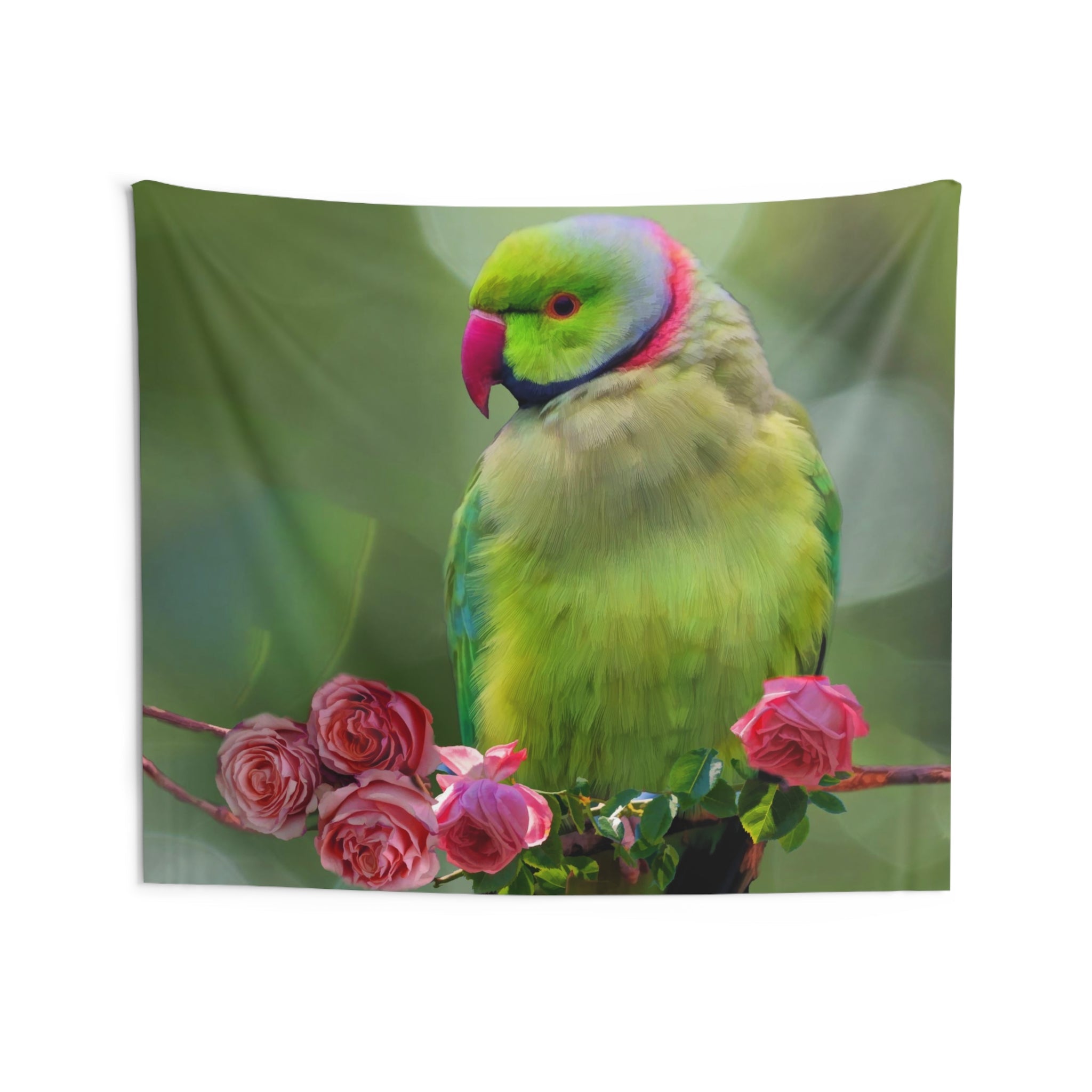 Parrot And Roses Tapestry-3